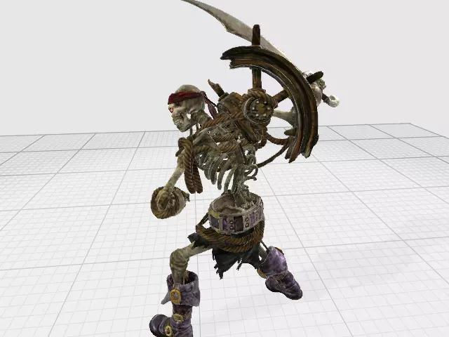 Spinal fighting swashbuckler Low-poly 3D model_6