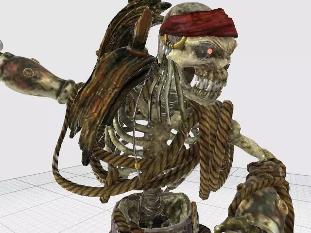 Spinal fighting swashbuckler Low-poly 3D model_1