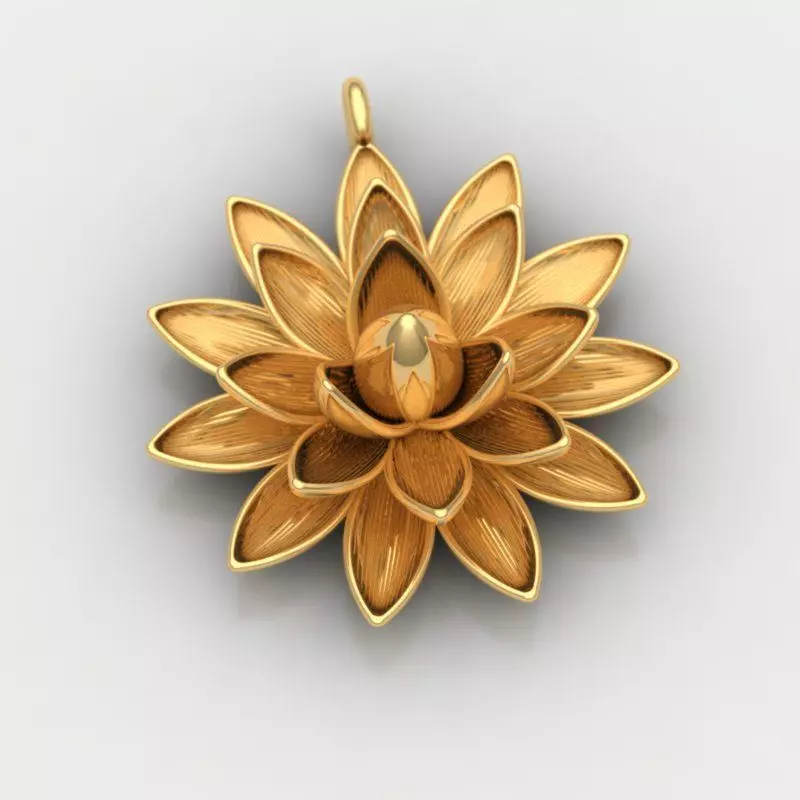 flower necklace 3D print model_2