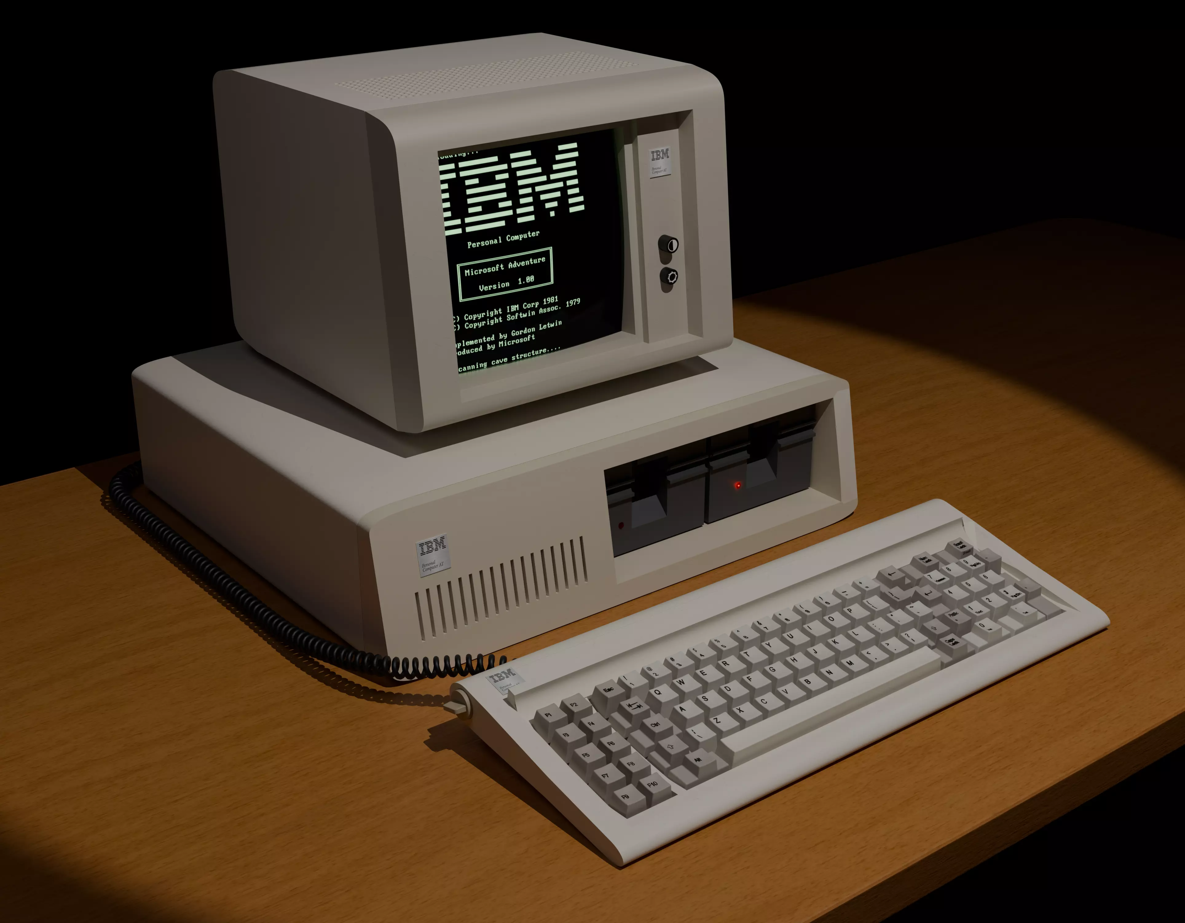 IBM 5150 Vintage Personal Computer Retro 3D Model 3D model