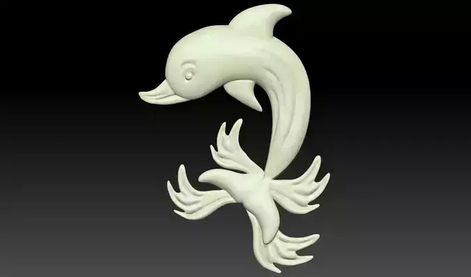 Dolphin Relief 3D Model