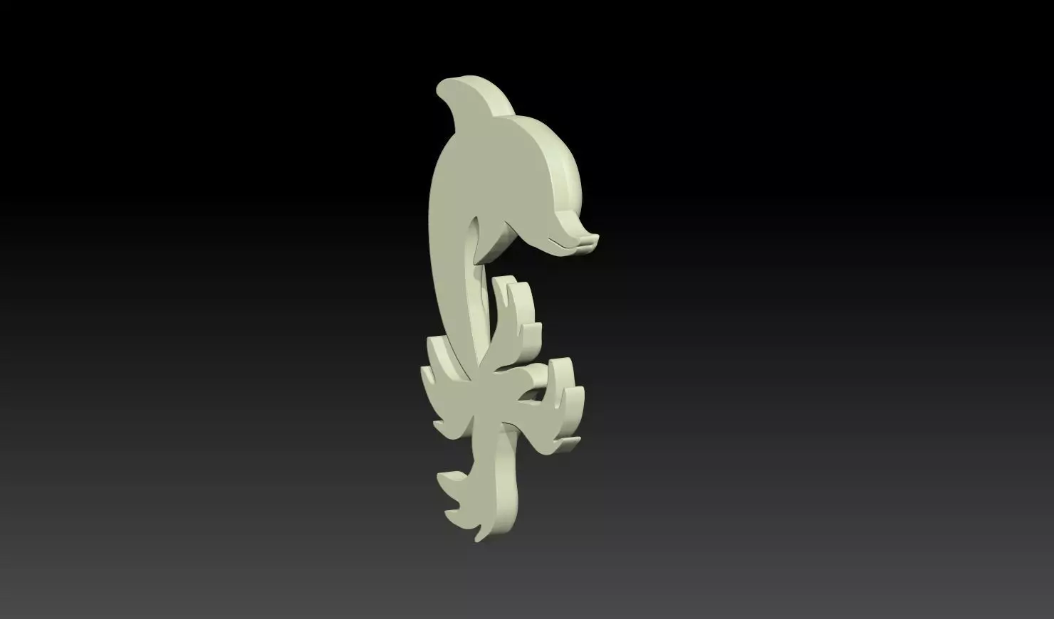 Dolphin Relief 3D Model 3D print model_2