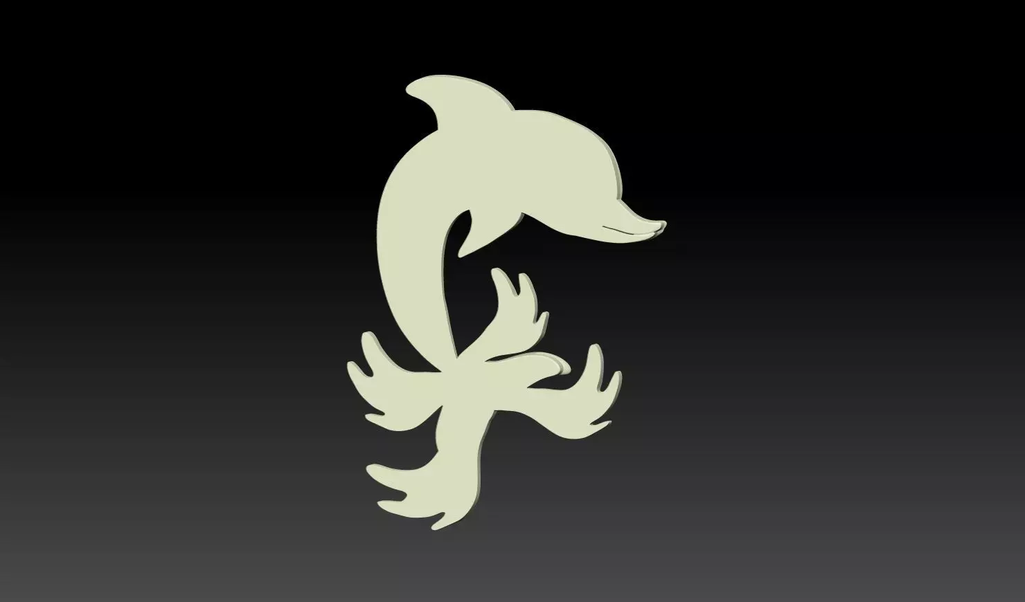 Dolphin Relief 3D Model 3D print model_1