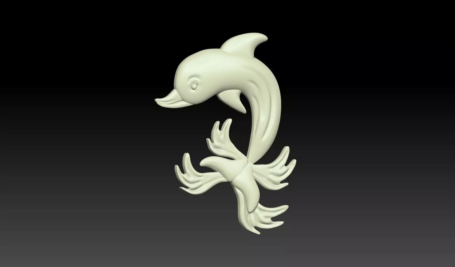Dolphin Relief 3D Model 3D print model_4