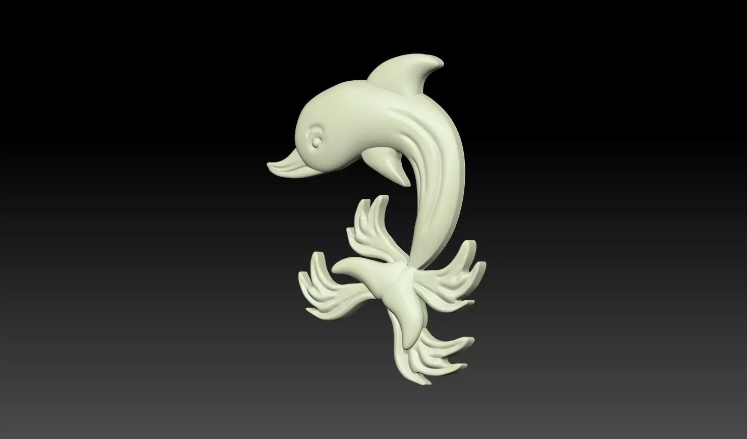 Dolphin Relief 3D Model 3D print model_6