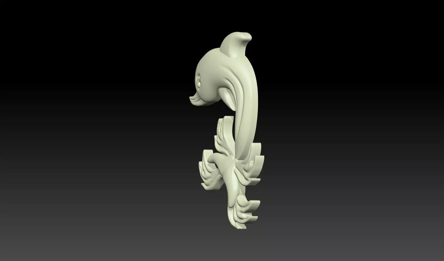 Dolphin Relief 3D Model 3D print model_7