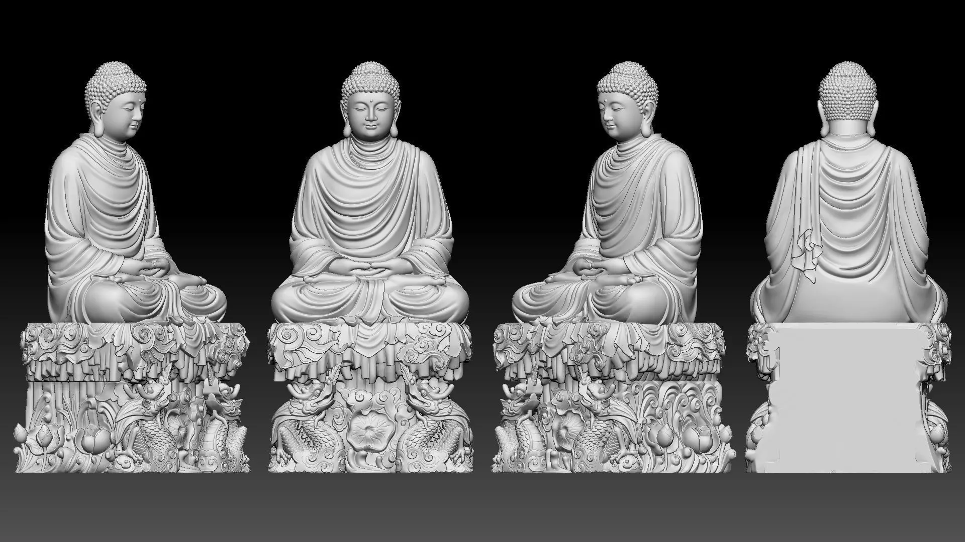 Shakyamuni Buddha 3D print model_14