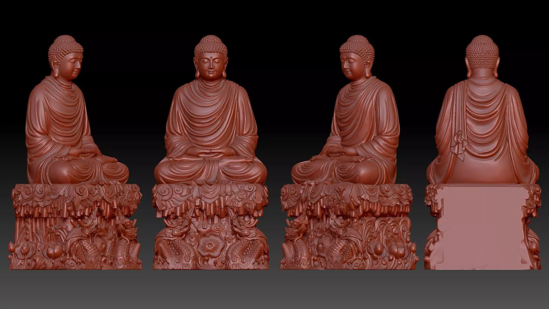 Shakyamuni Buddha 3D print model_8