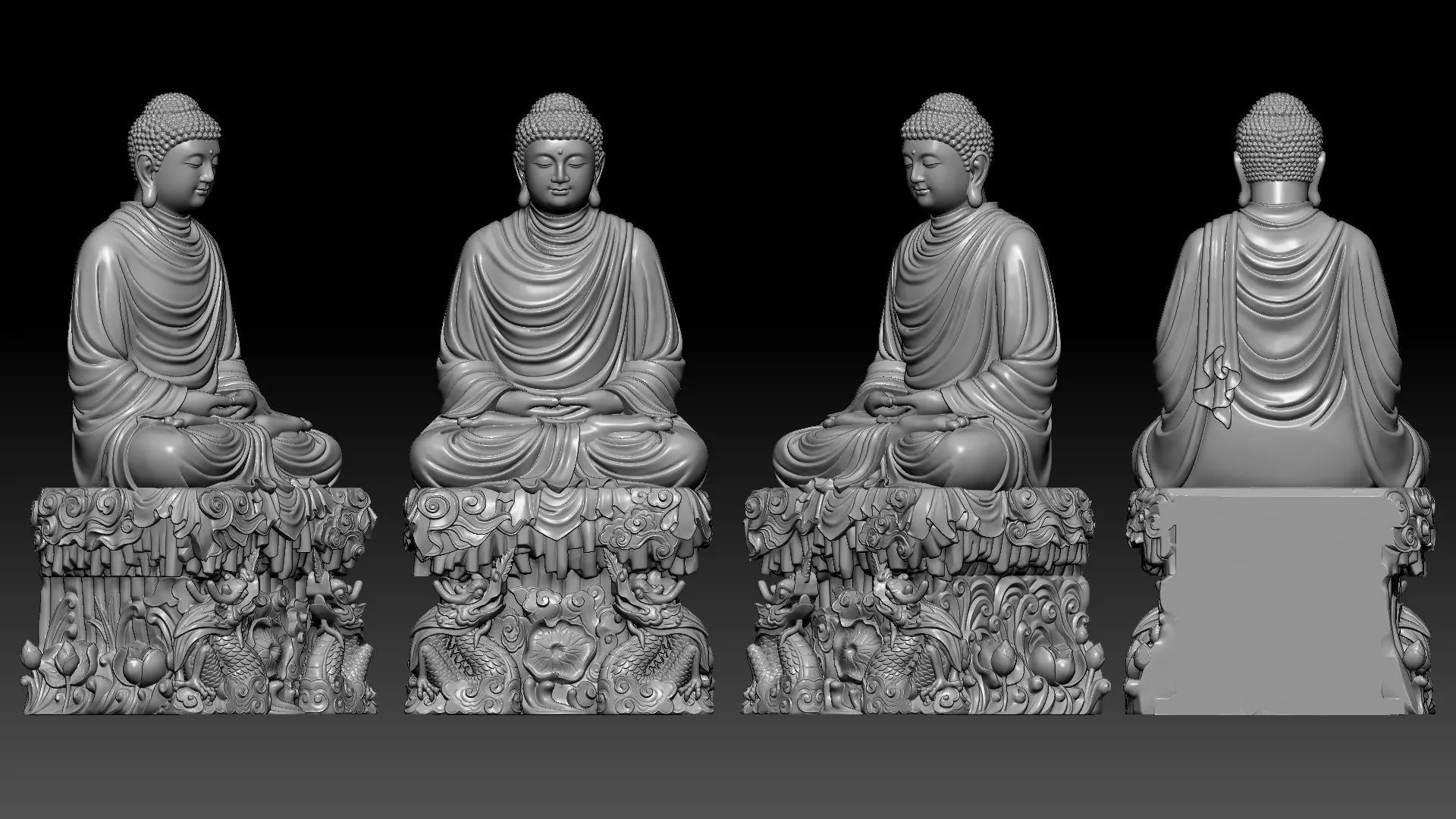 Shakyamuni Buddha 3D print model_13