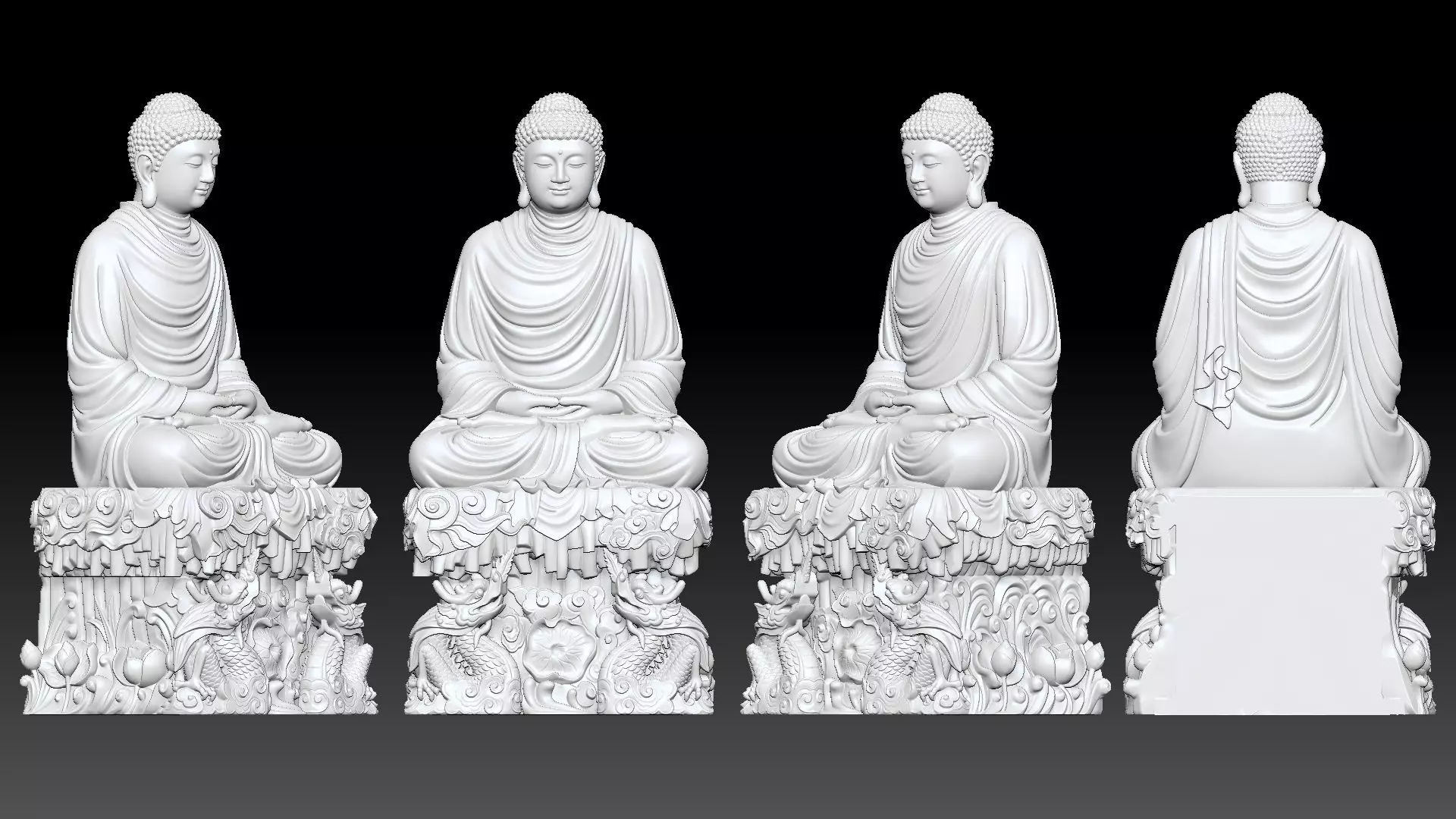 Shakyamuni Buddha 3D print model_6