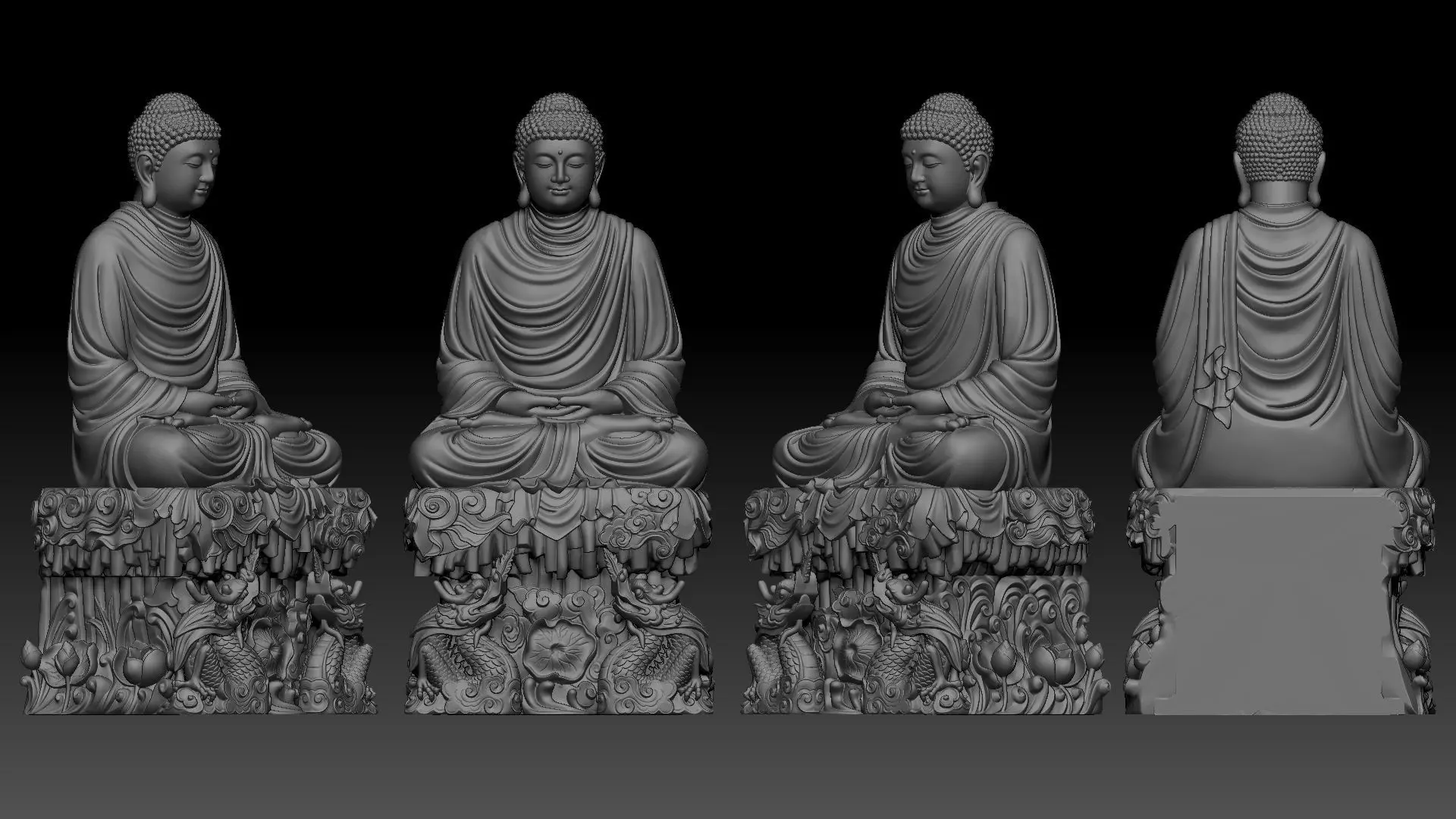 Shakyamuni Buddha 3D print model_11