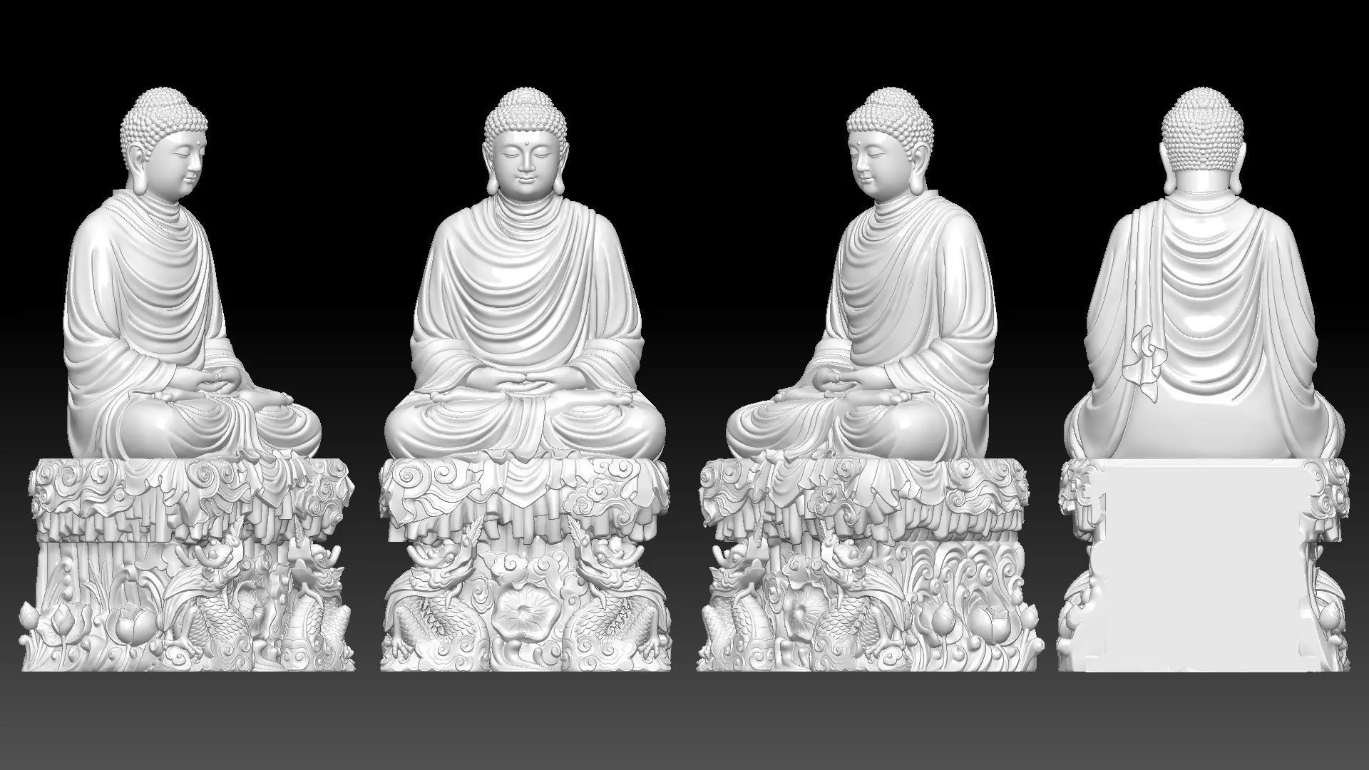 Shakyamuni Buddha 3D print model_3