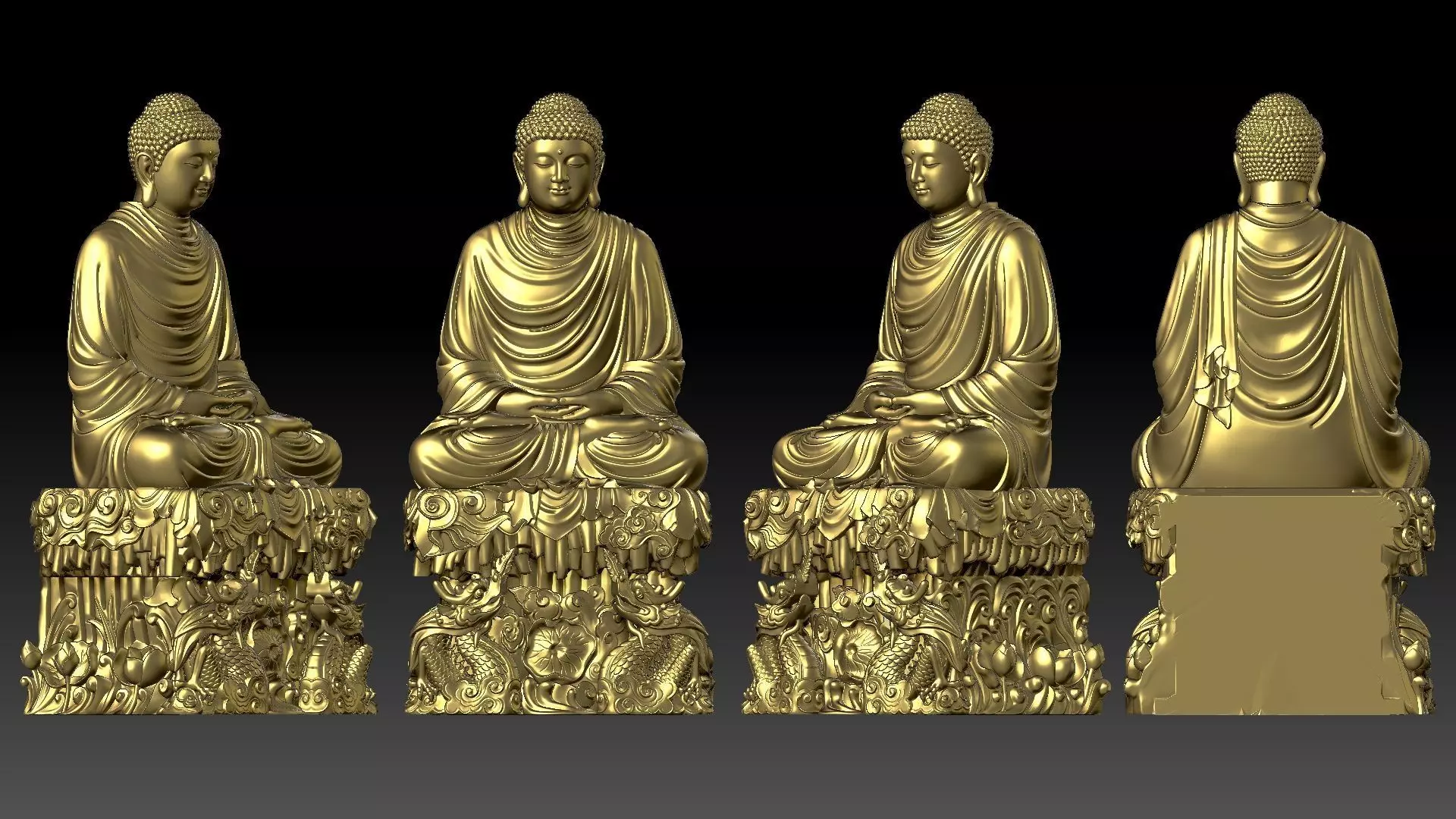 Shakyamuni Buddha 3D print model_7