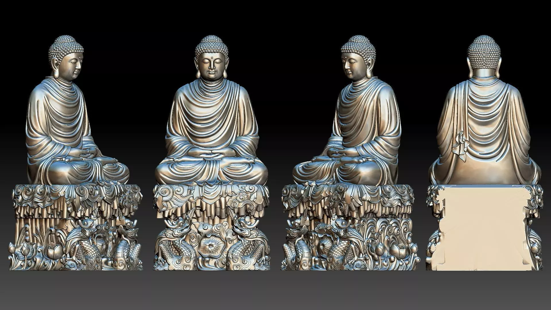 Shakyamuni Buddha 3D print model_0