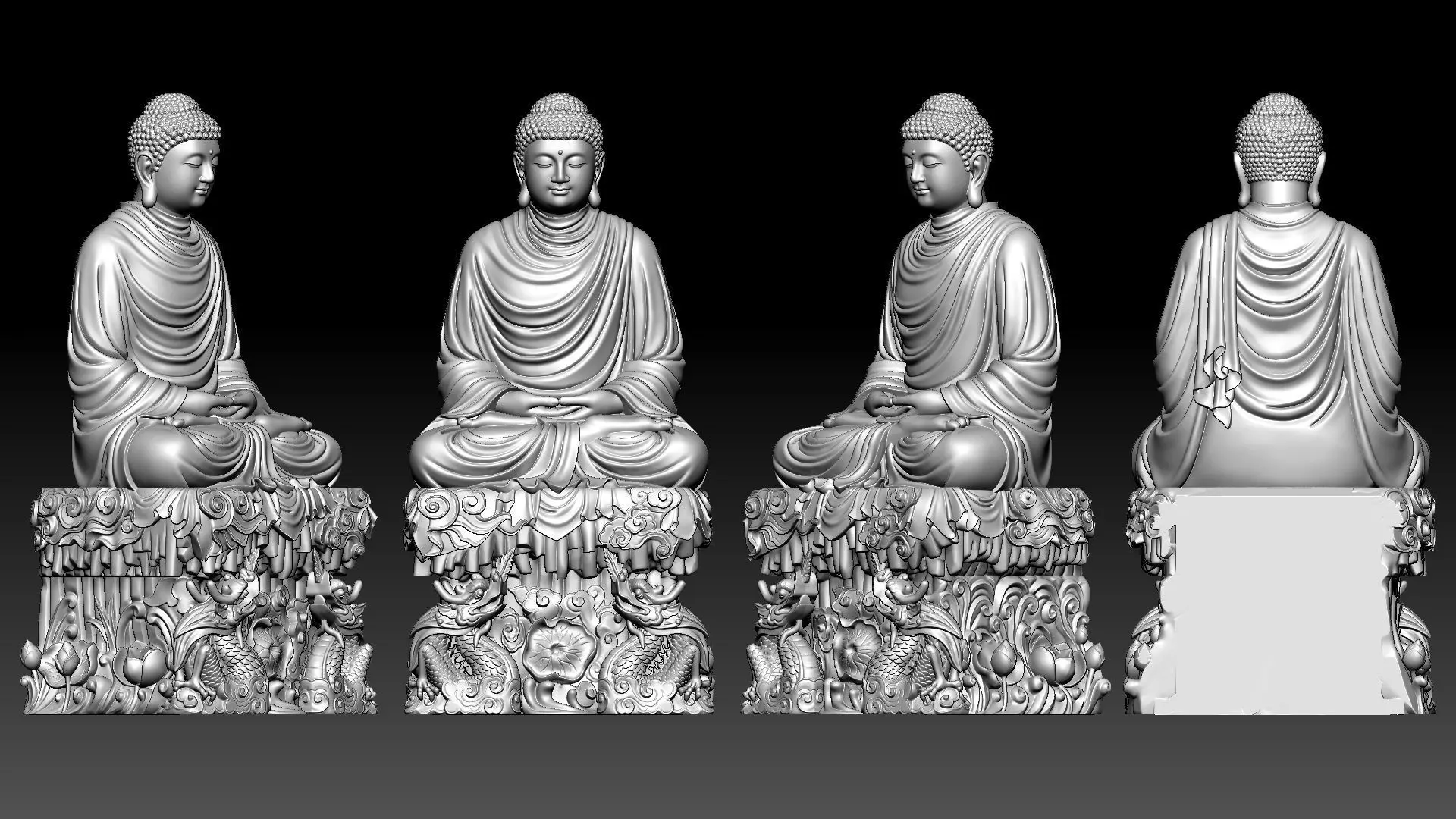 Shakyamuni Buddha 3D print model_12