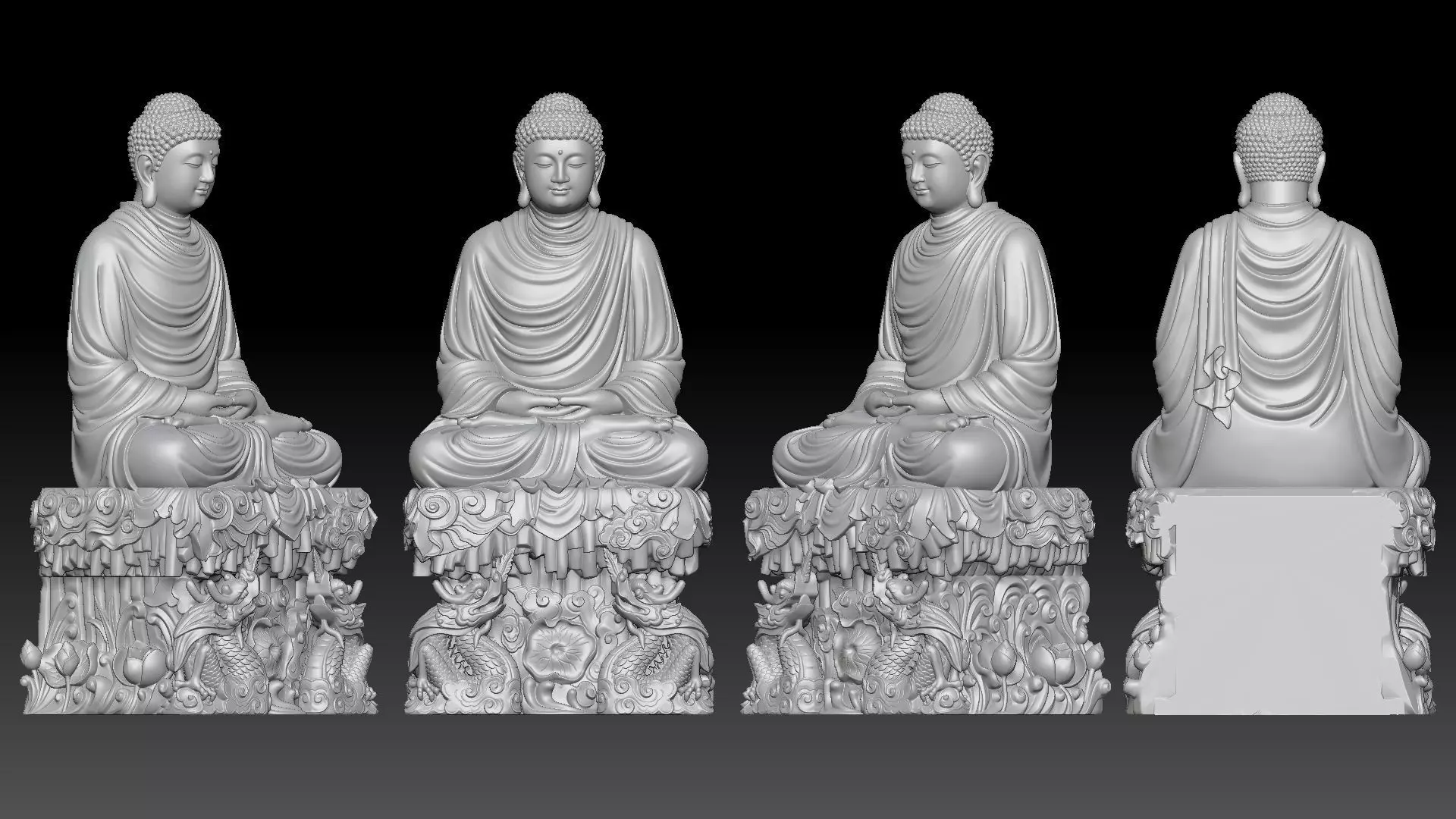 Shakyamuni Buddha 3D print model_2