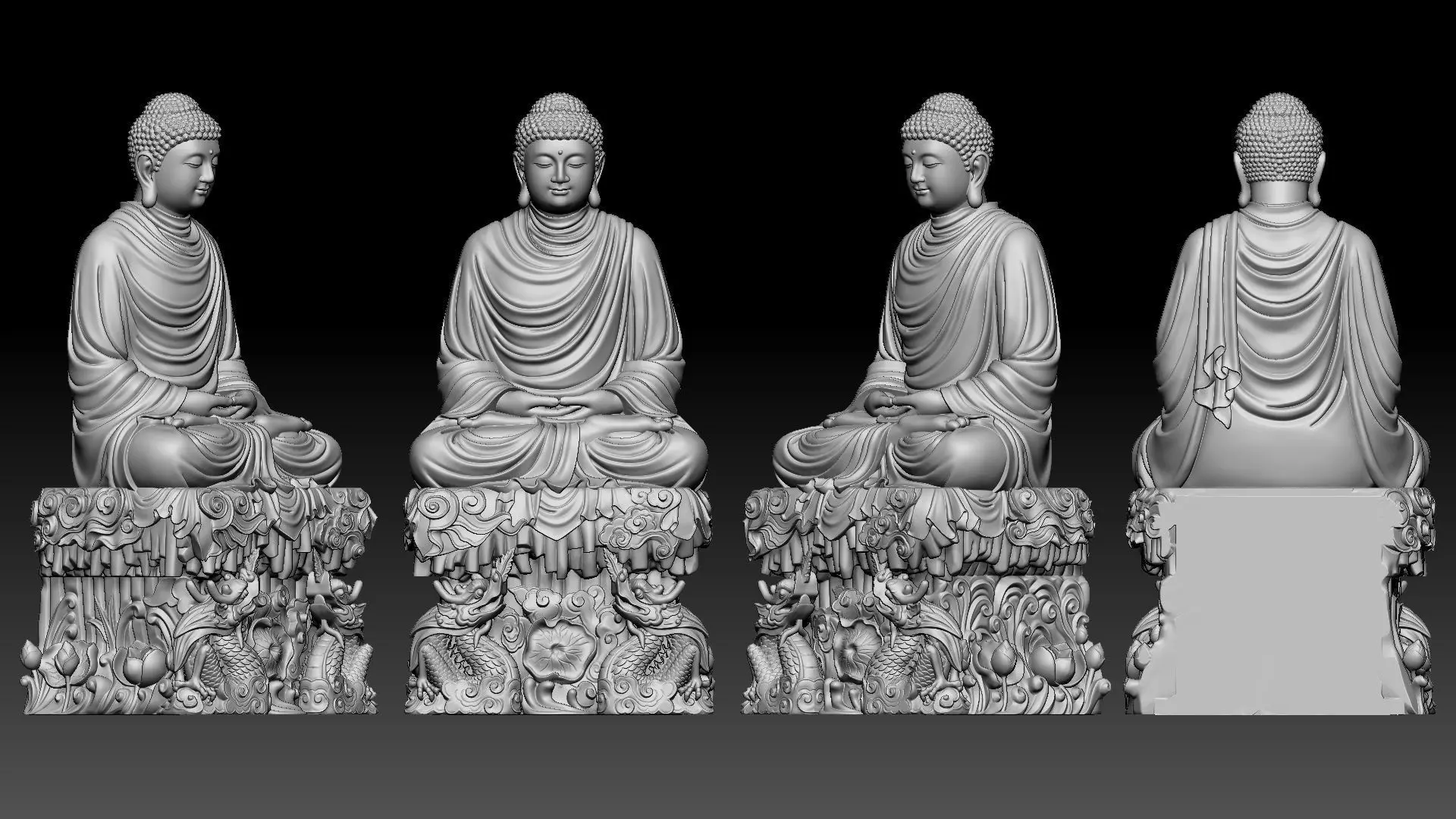 Shakyamuni Buddha 3D print model_9