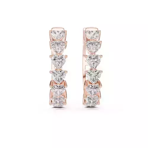 Heart Cut Diamond Love Earring 3DM STL Video 3D print model