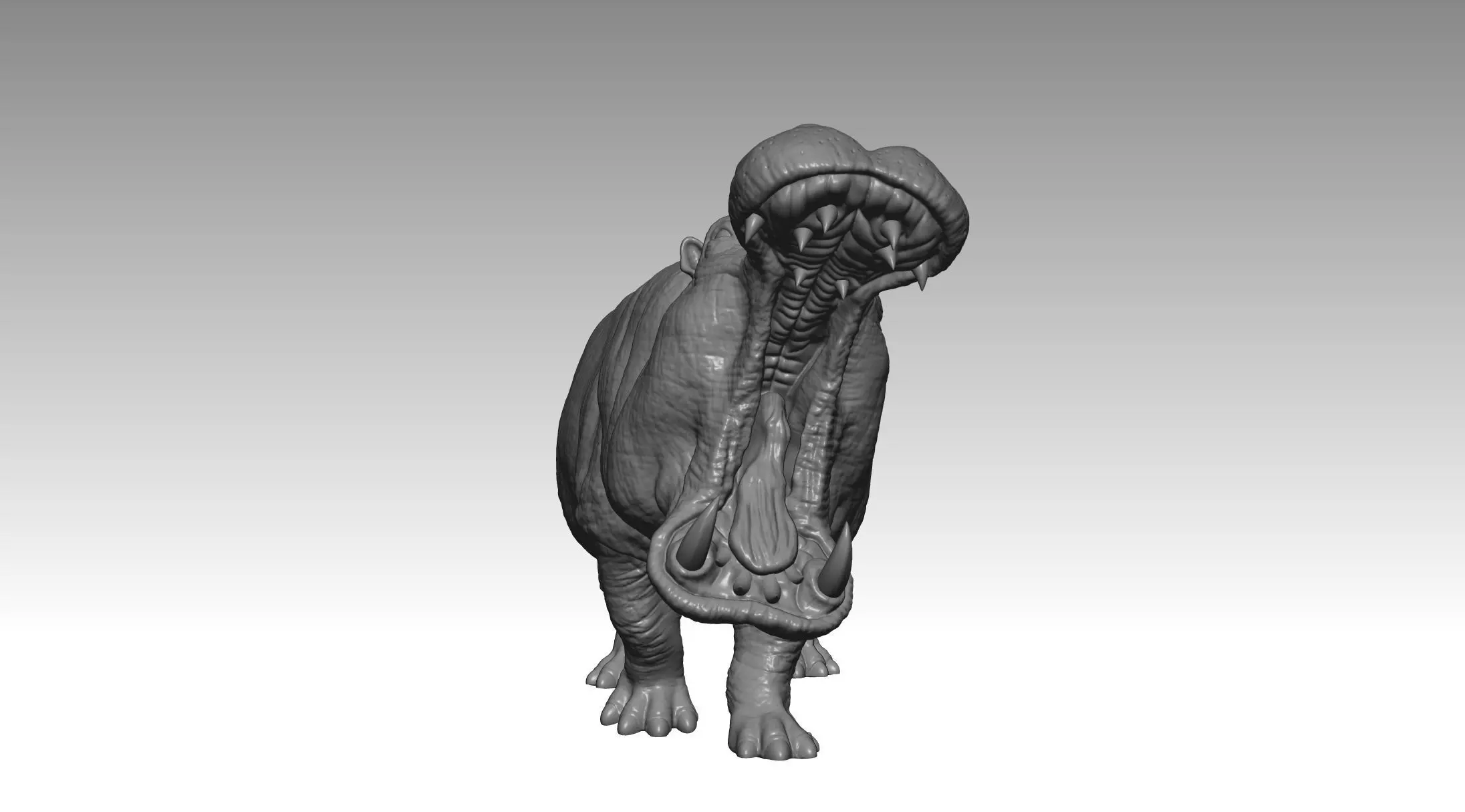 HIPPO FIGHT 2 3D print model_1