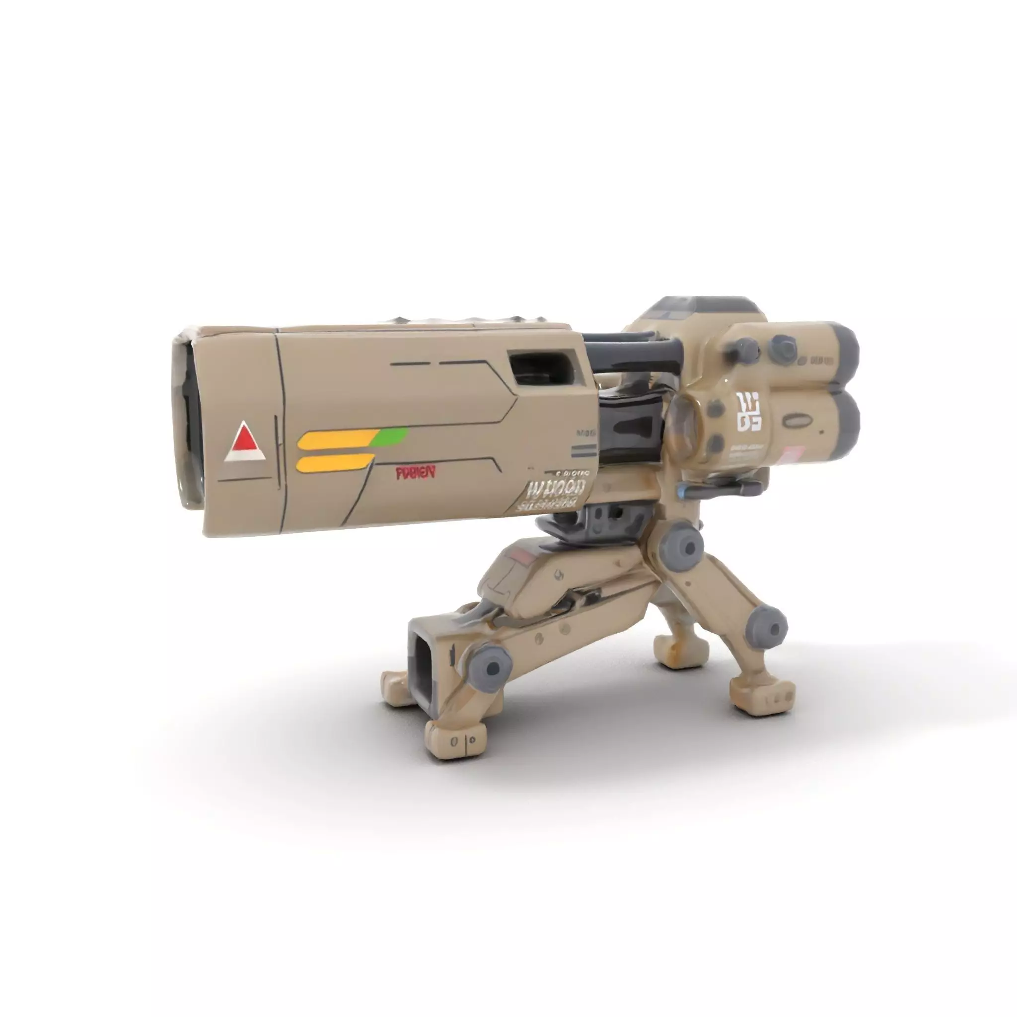 Futuristic Artillery Cannon Model Pack Low-poly 3D model_17