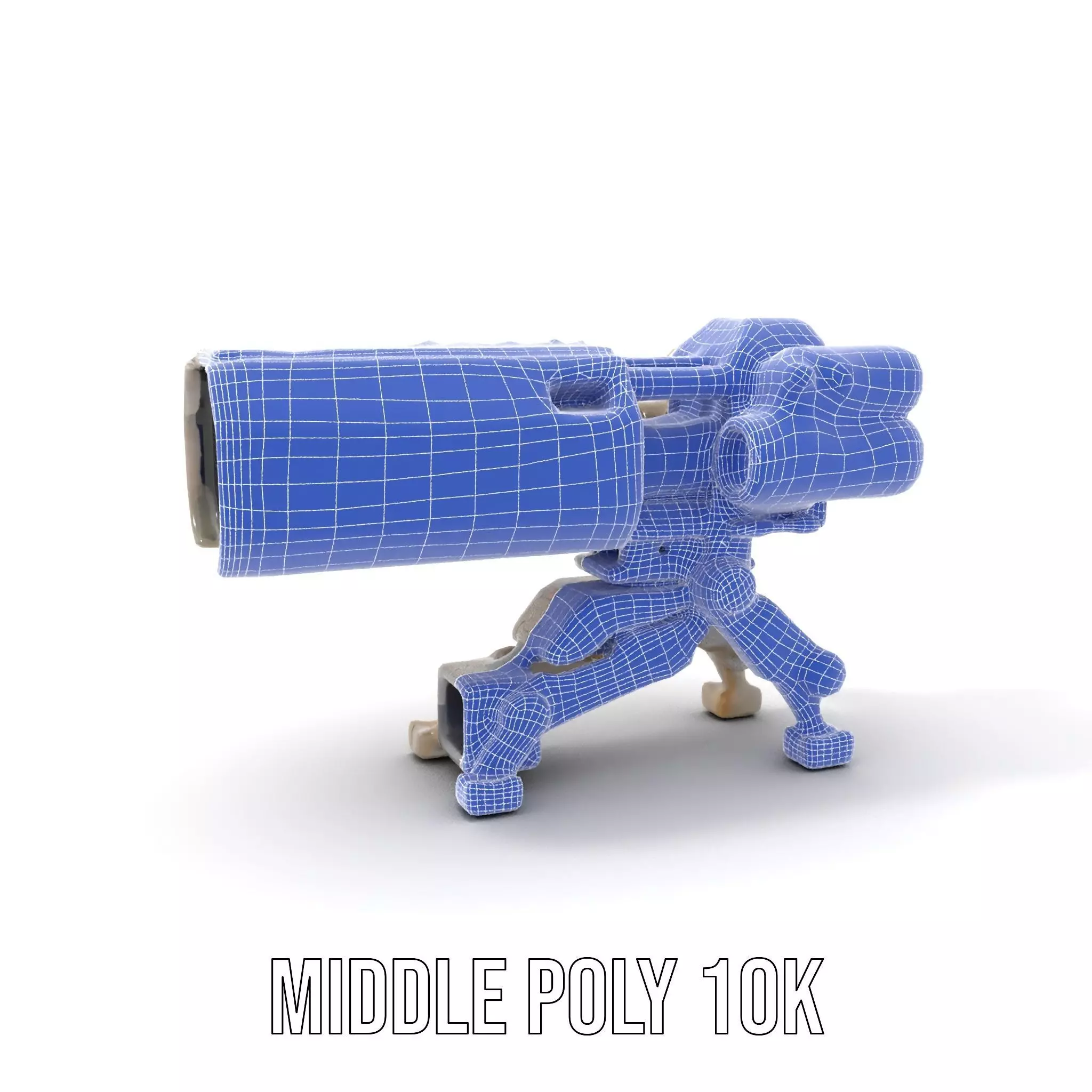 Futuristic Artillery Cannon Model Pack Low-poly 3D model_28
