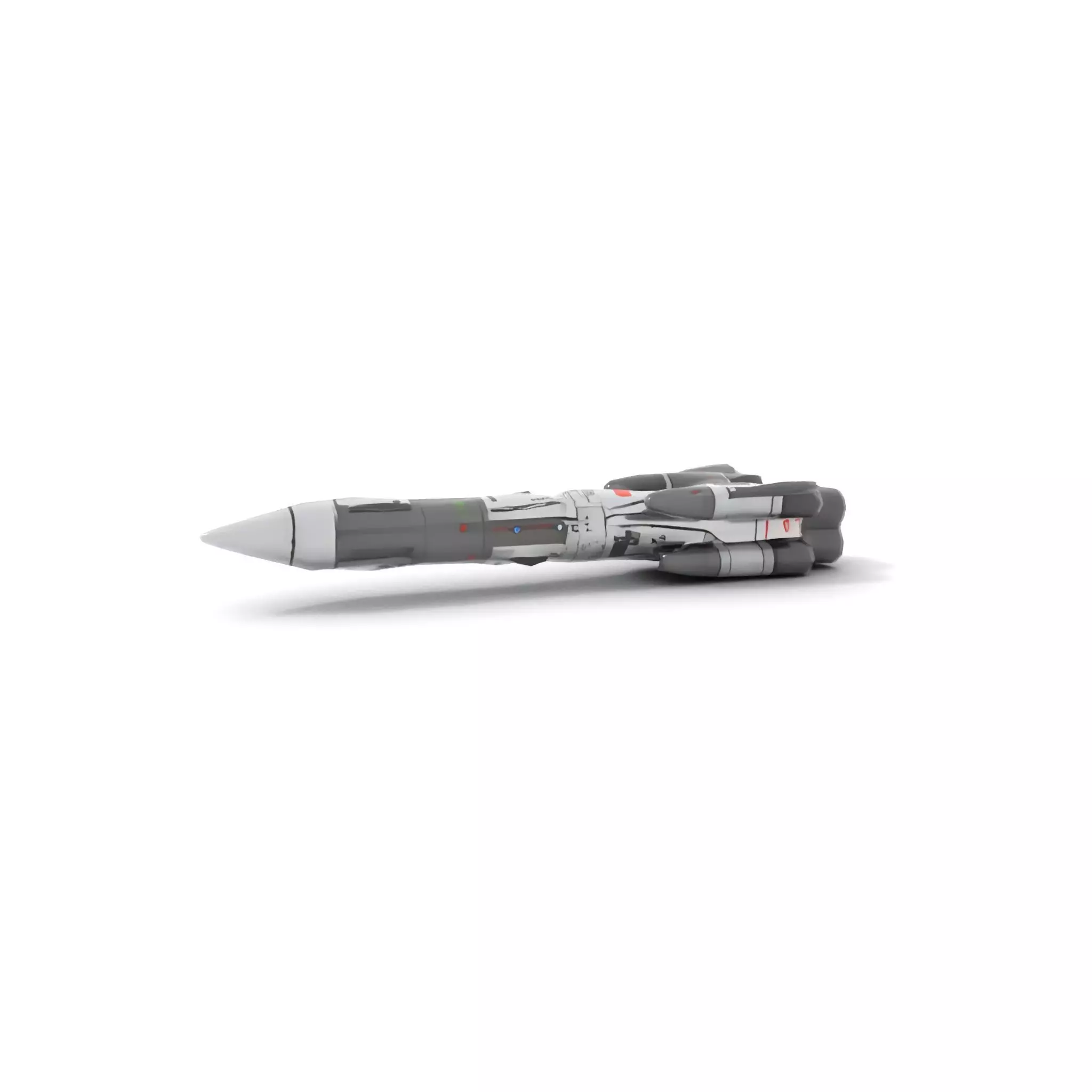 Futuristic Space Rocket model pack Low-poly 3D model_26