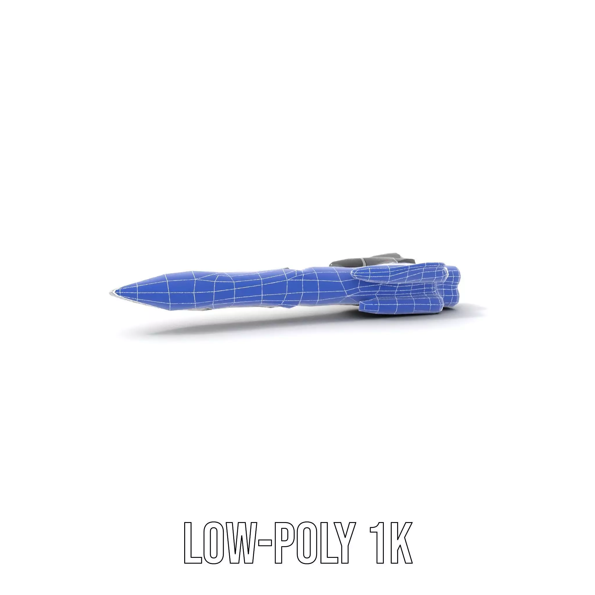 Futuristic Space Rocket model pack Low-poly 3D model_16