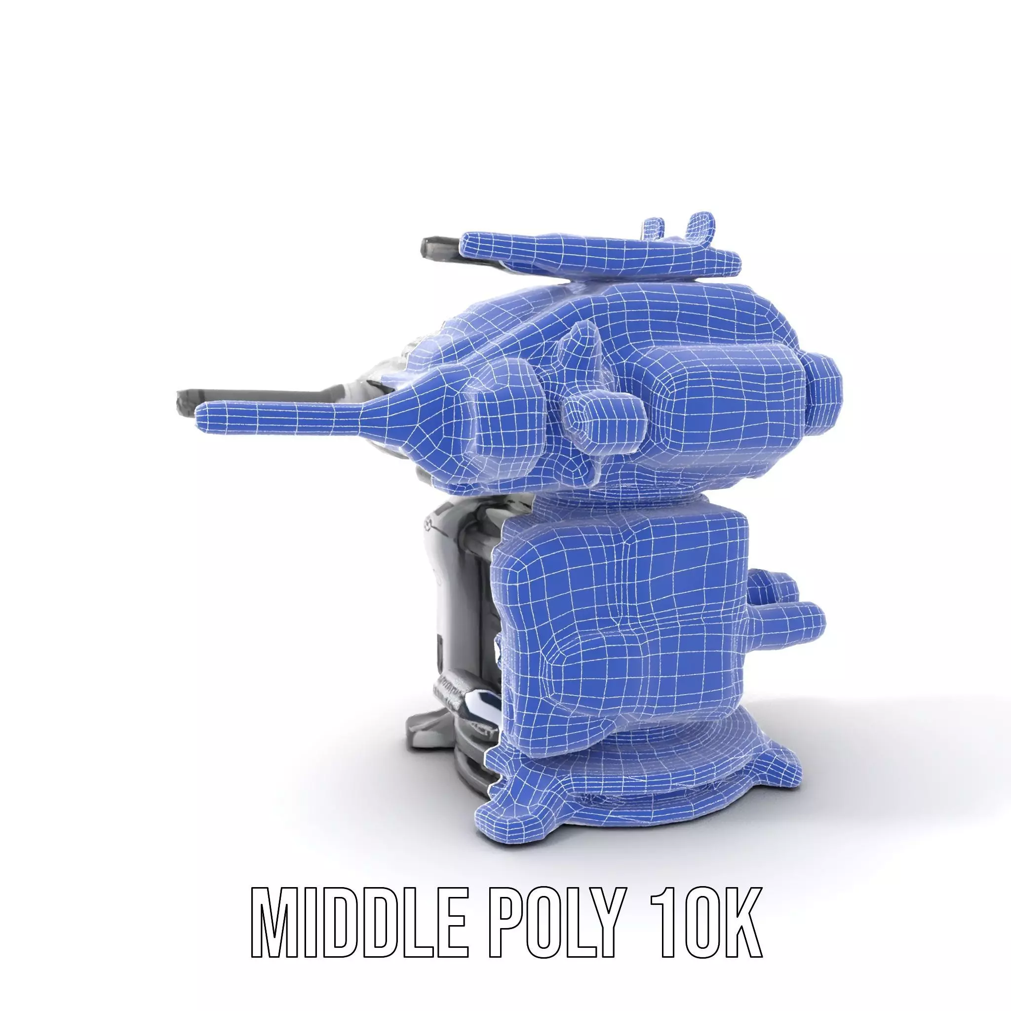 Futuristic Turret Model Pack with Advanced Features Low-poly 3D model_25