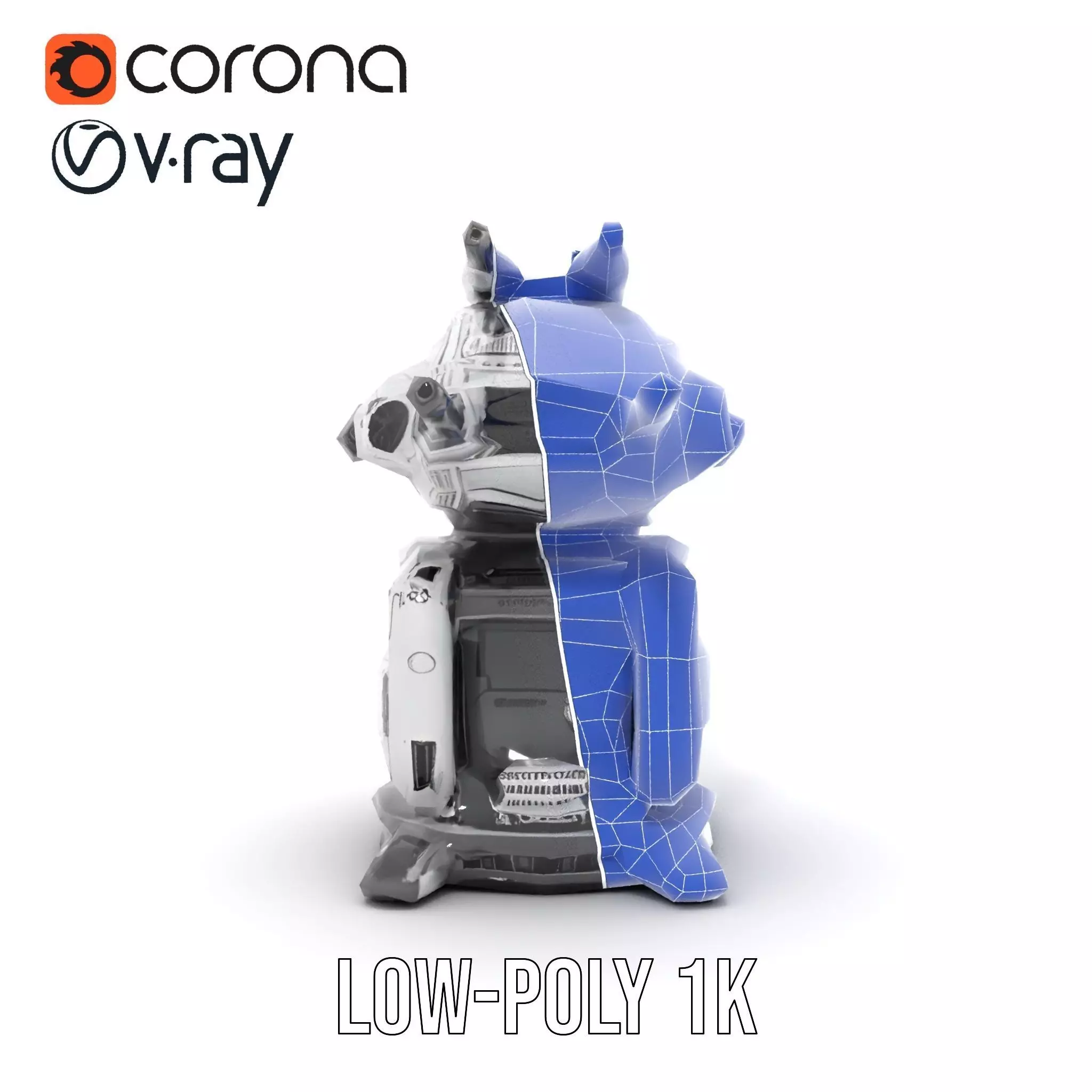 Futuristic Turret Model Pack with Advanced Features Low-poly 3D model_26