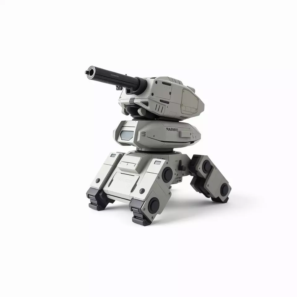 Futuristic Turret Model Pack with Rotating Cannons Low-poly 3D model_3