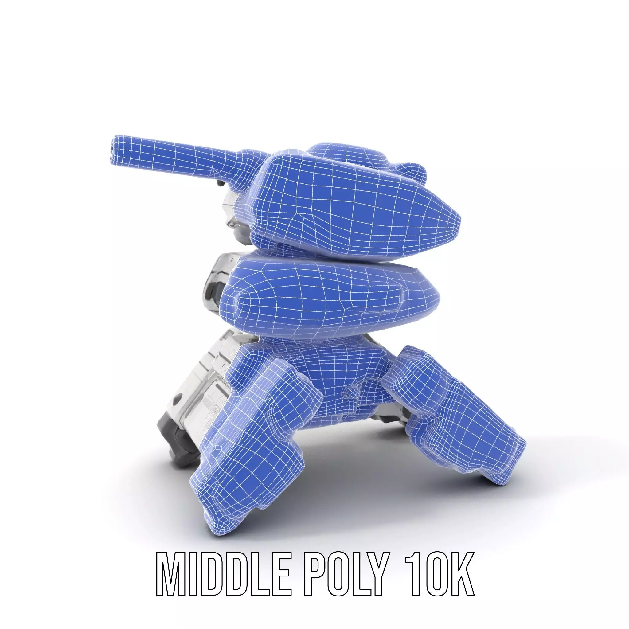 Futuristic Turret Model Pack with Rotating Cannons Low-poly 3D model_14