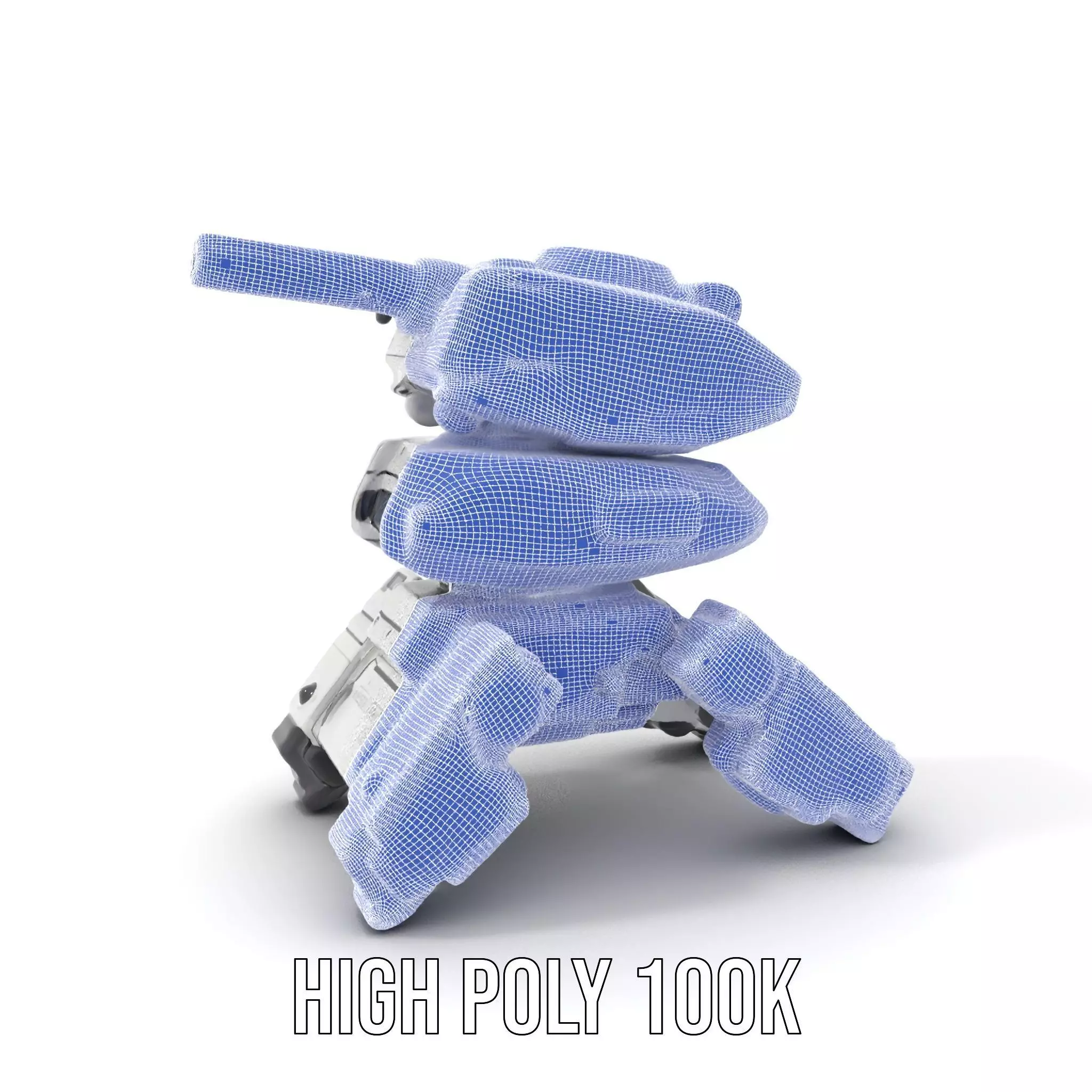 Futuristic Turret Model Pack with Rotating Cannons Low-poly 3D model_5