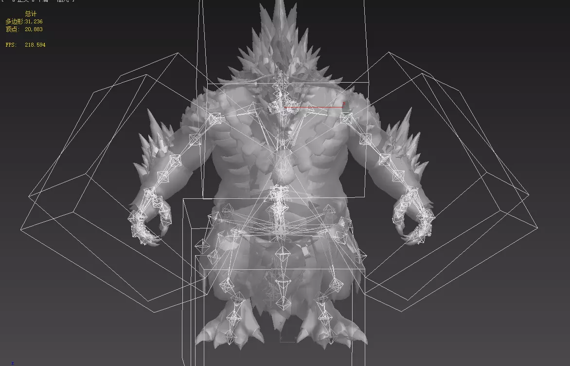 Ice crocodile Low-poly 3D model_12