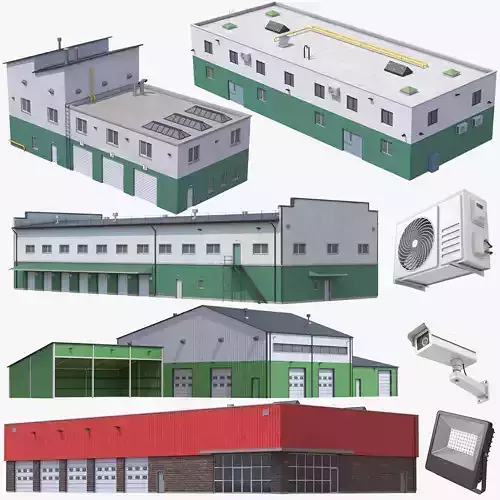 5 Industrial Buildings Collection 