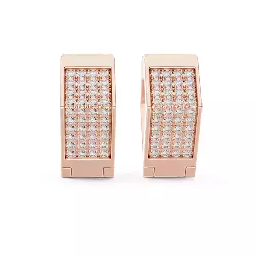 Diamond Hoops Earrings 3dm stl renders animation videos details  3D print model
