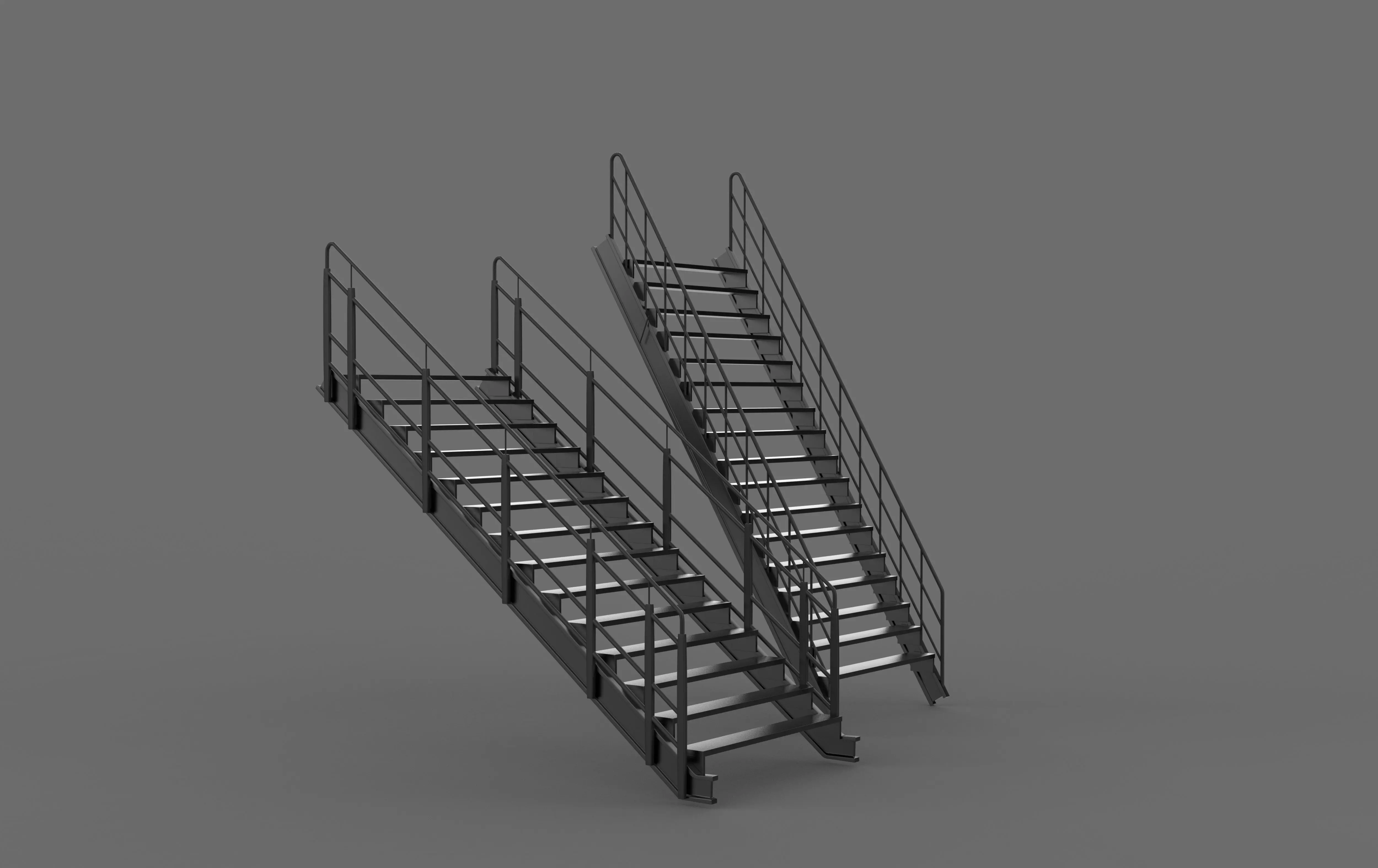 Industrial stairs 3D model_6