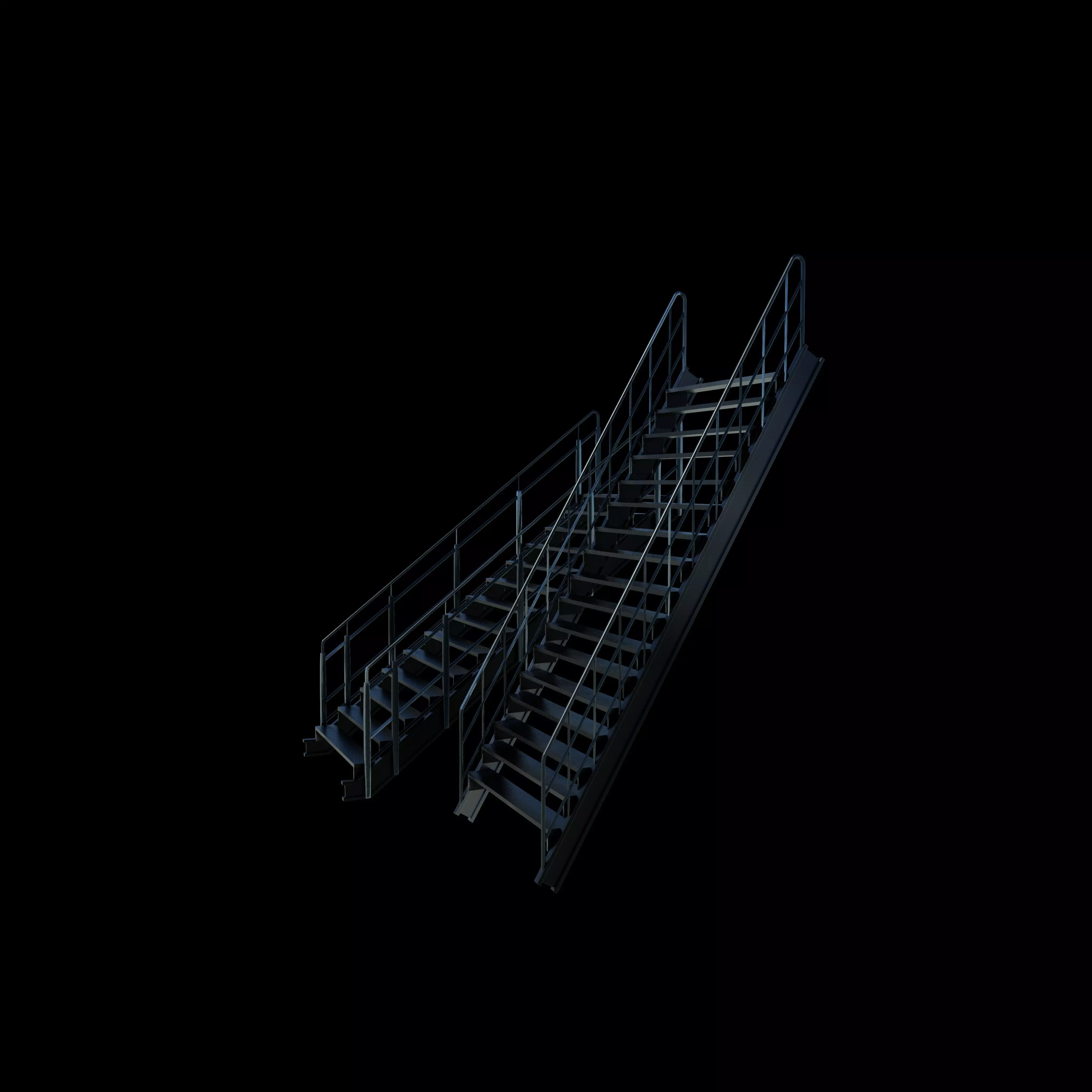 Industrial stairs 3D model_9