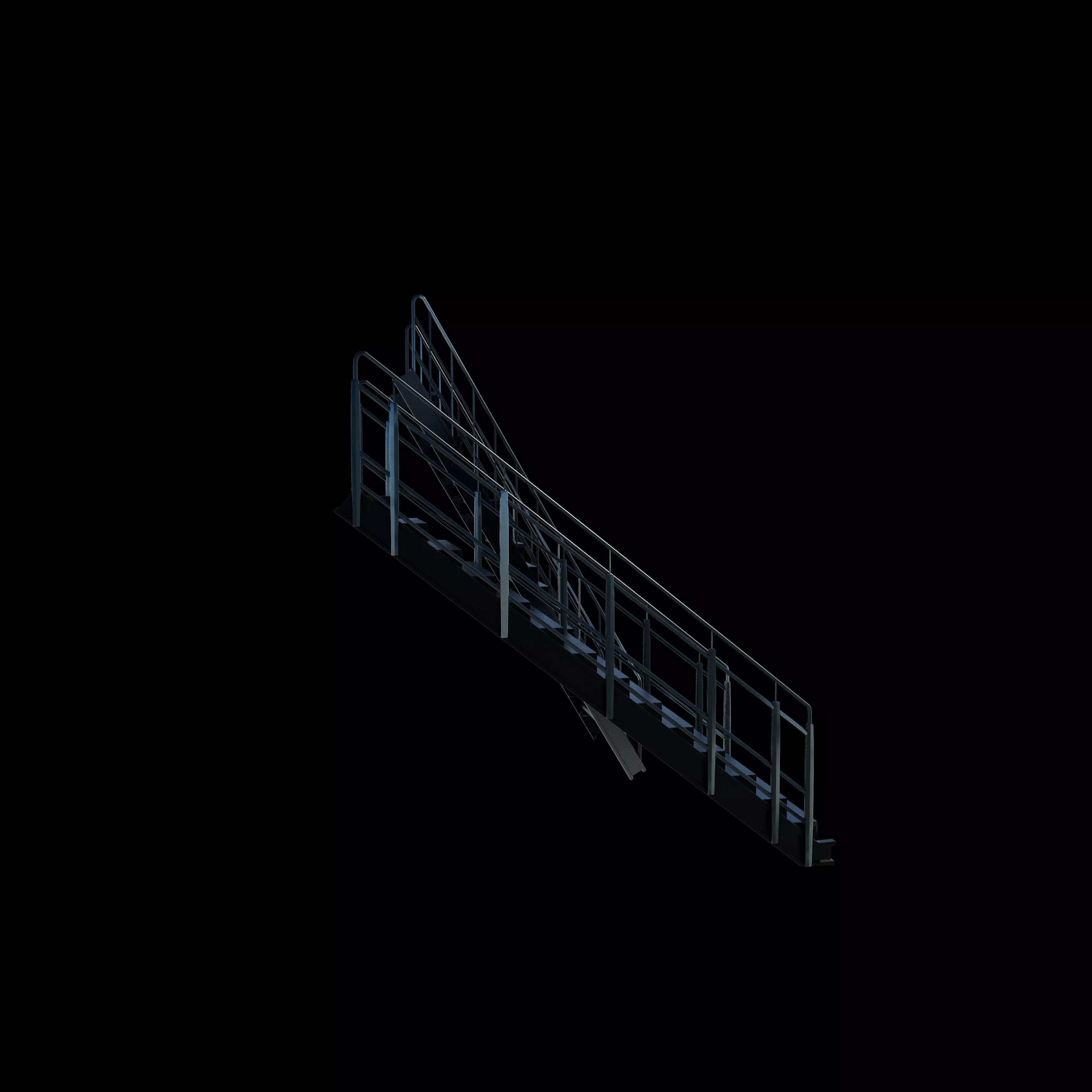Industrial stairs 3D model_7