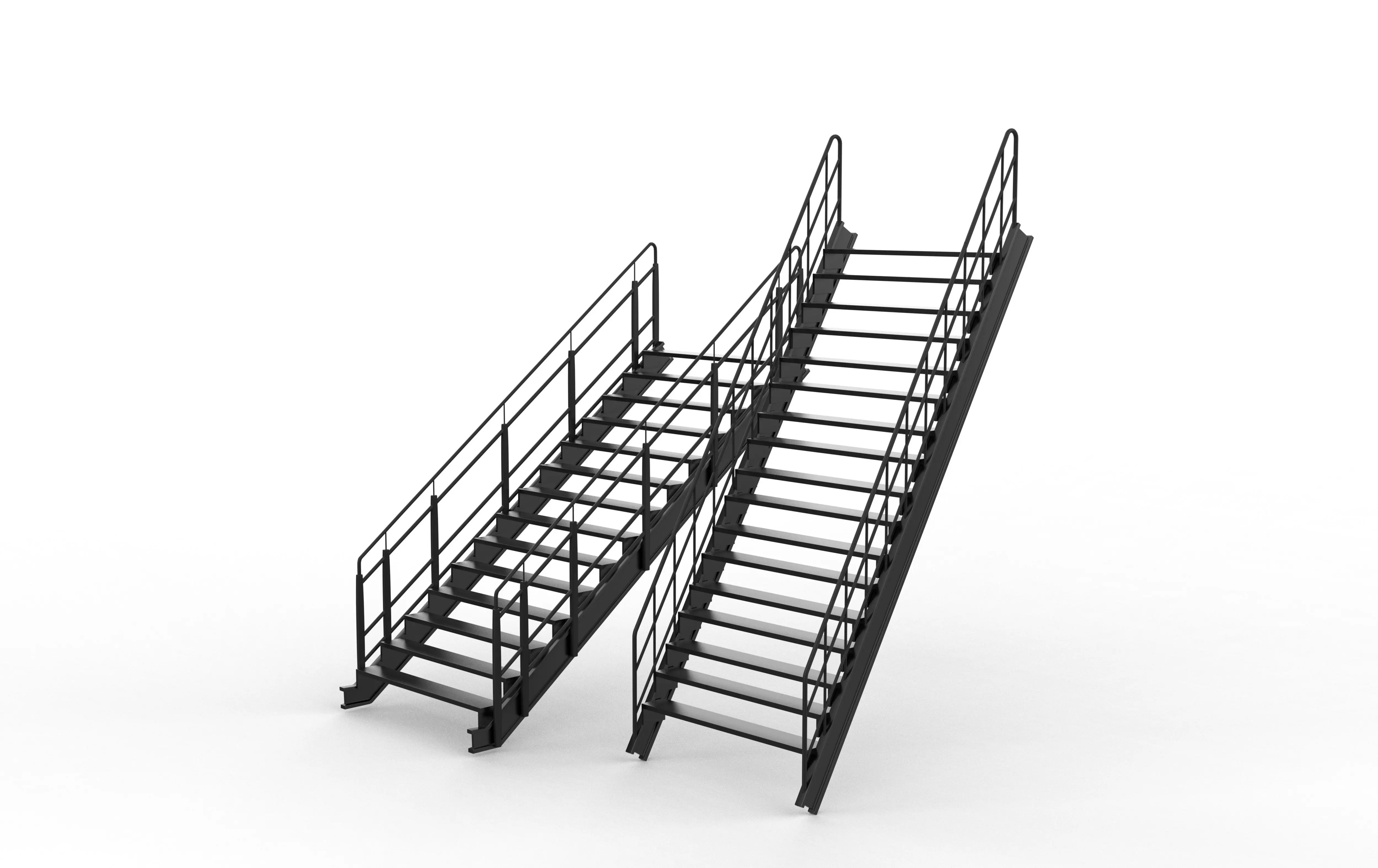 Industrial stairs 3D model_0