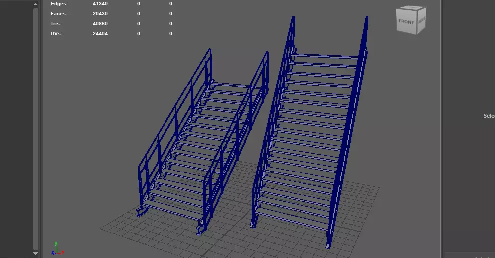Industrial stairs 3D model_14