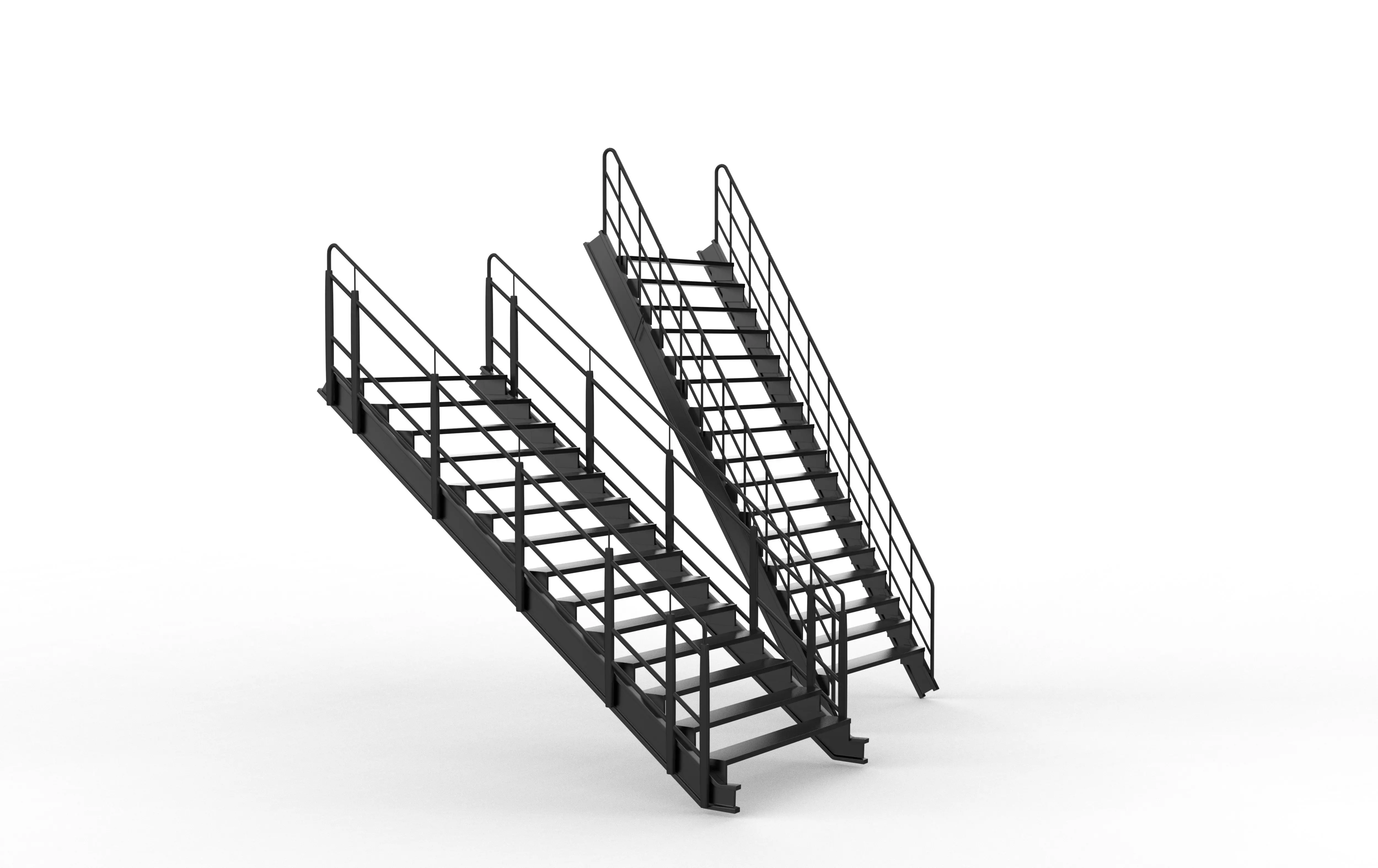 Industrial stairs 3D model_2