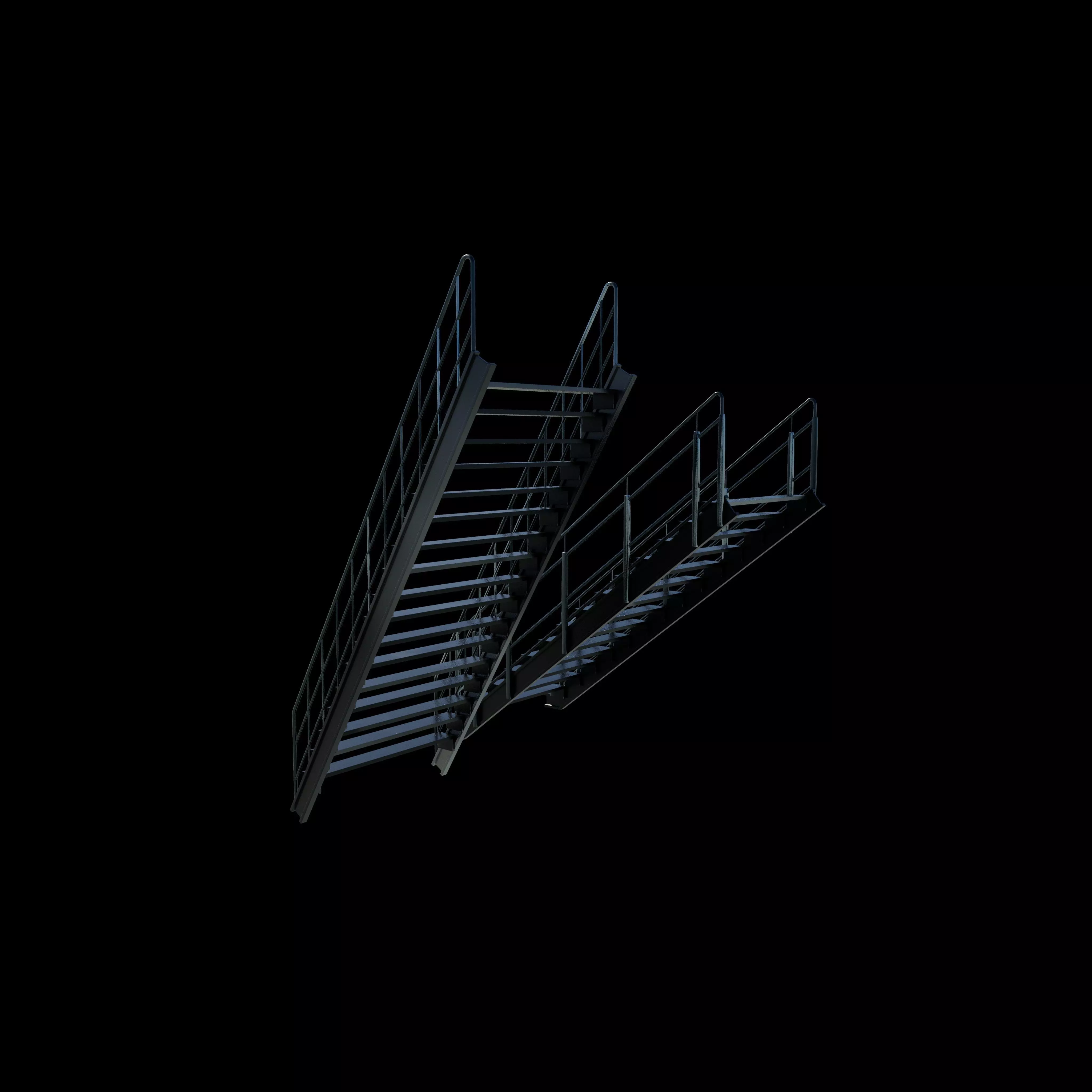 Industrial stairs 3D model_10