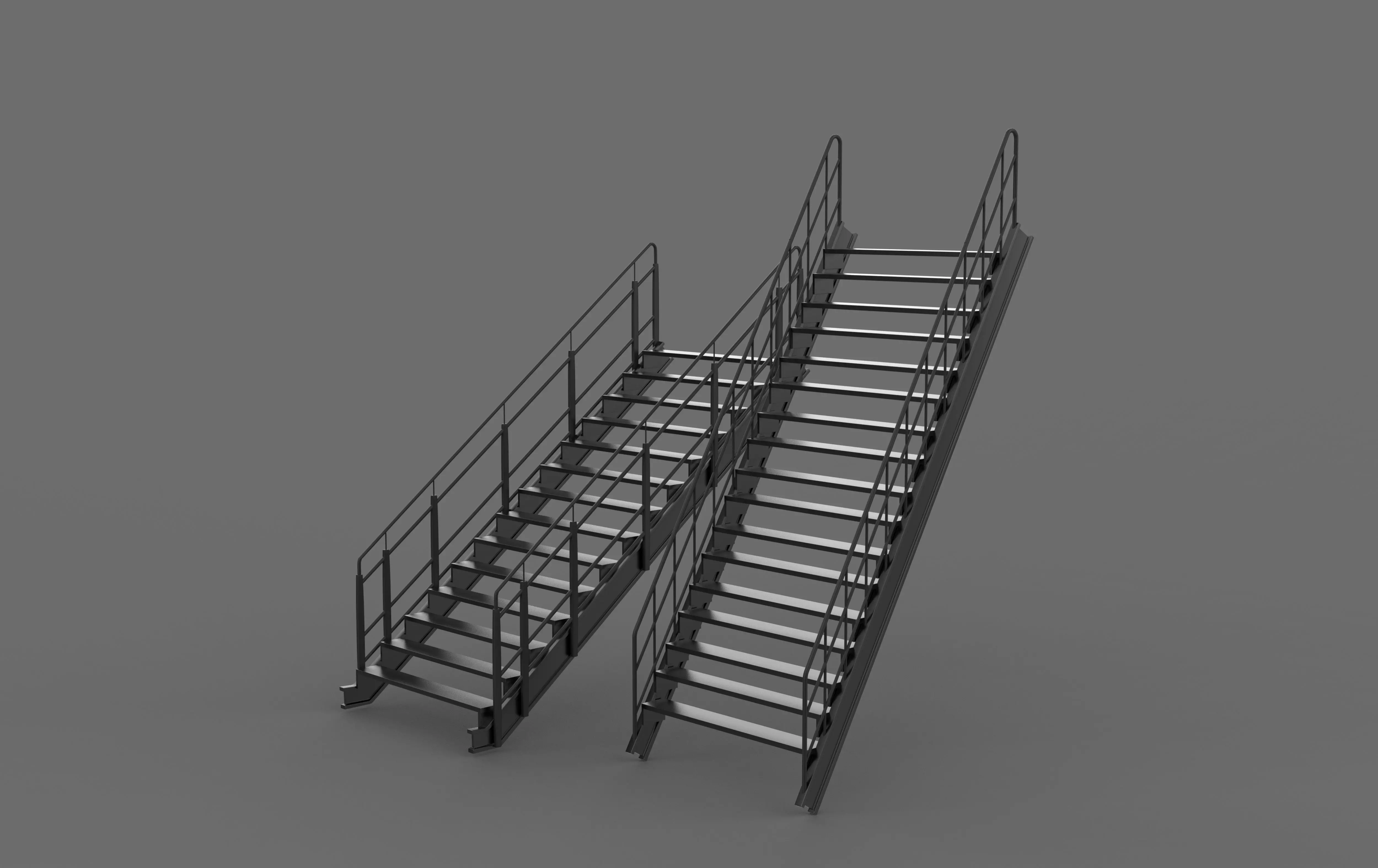 Industrial stairs 3D model_5