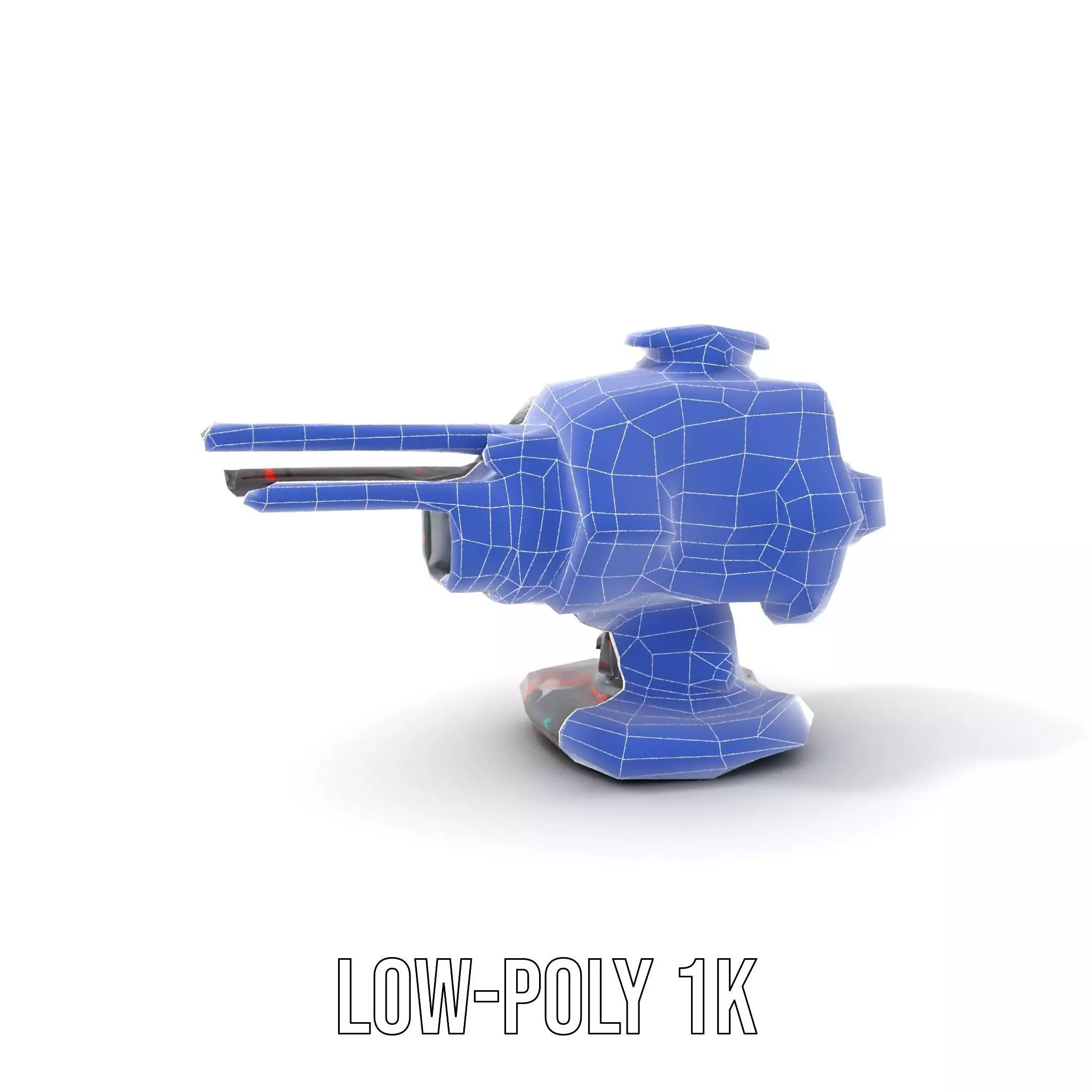 Colorful Turret Cannon Model Pack for Game Integration Low-poly 3D model_22