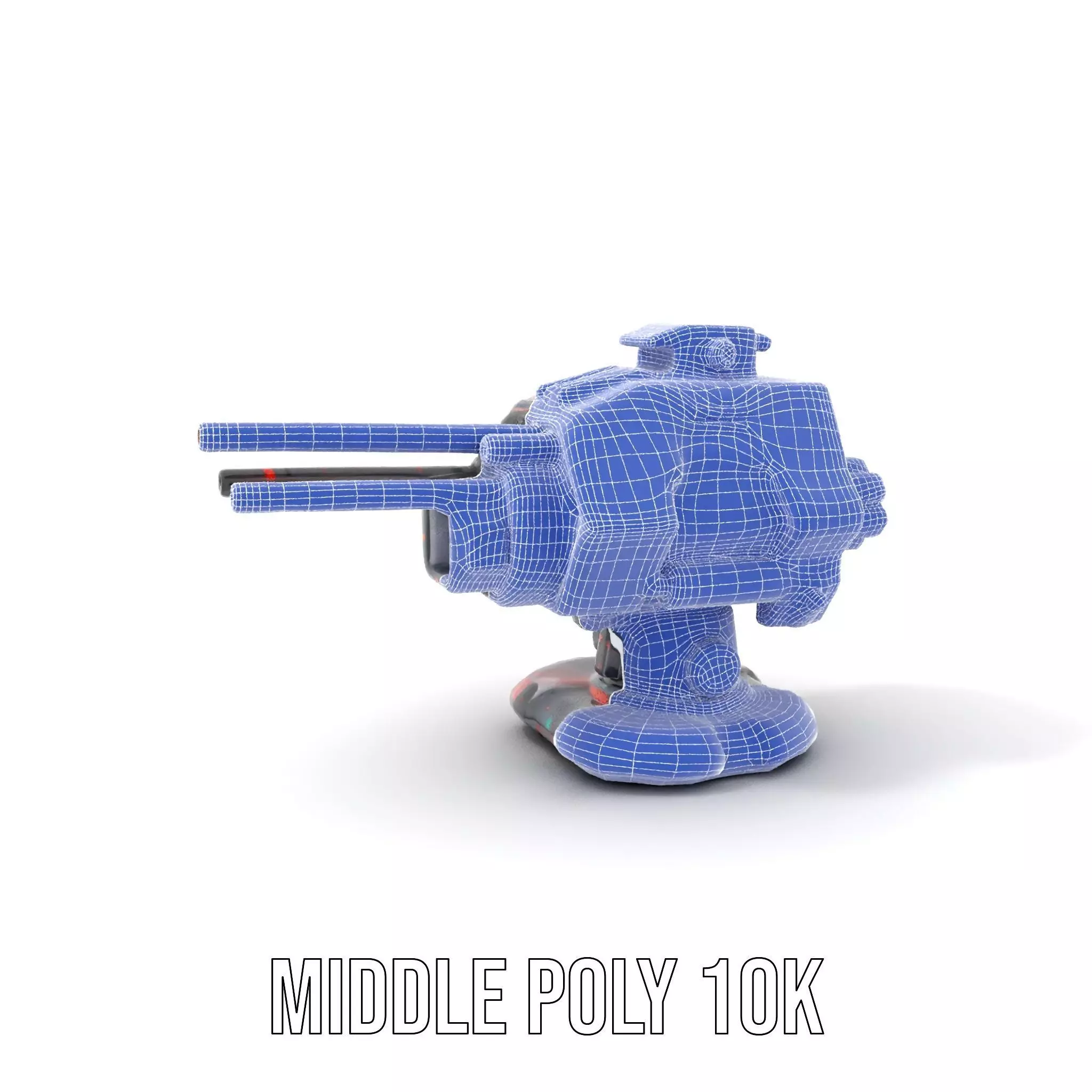 Colorful Turret Cannon Model Pack for Game Integration Low-poly 3D model_16