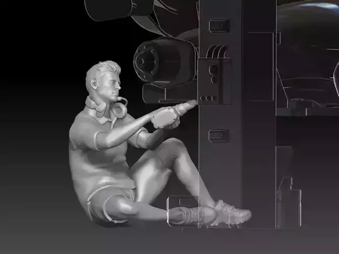 mechanic 5 at work in the garage during the Formula 1