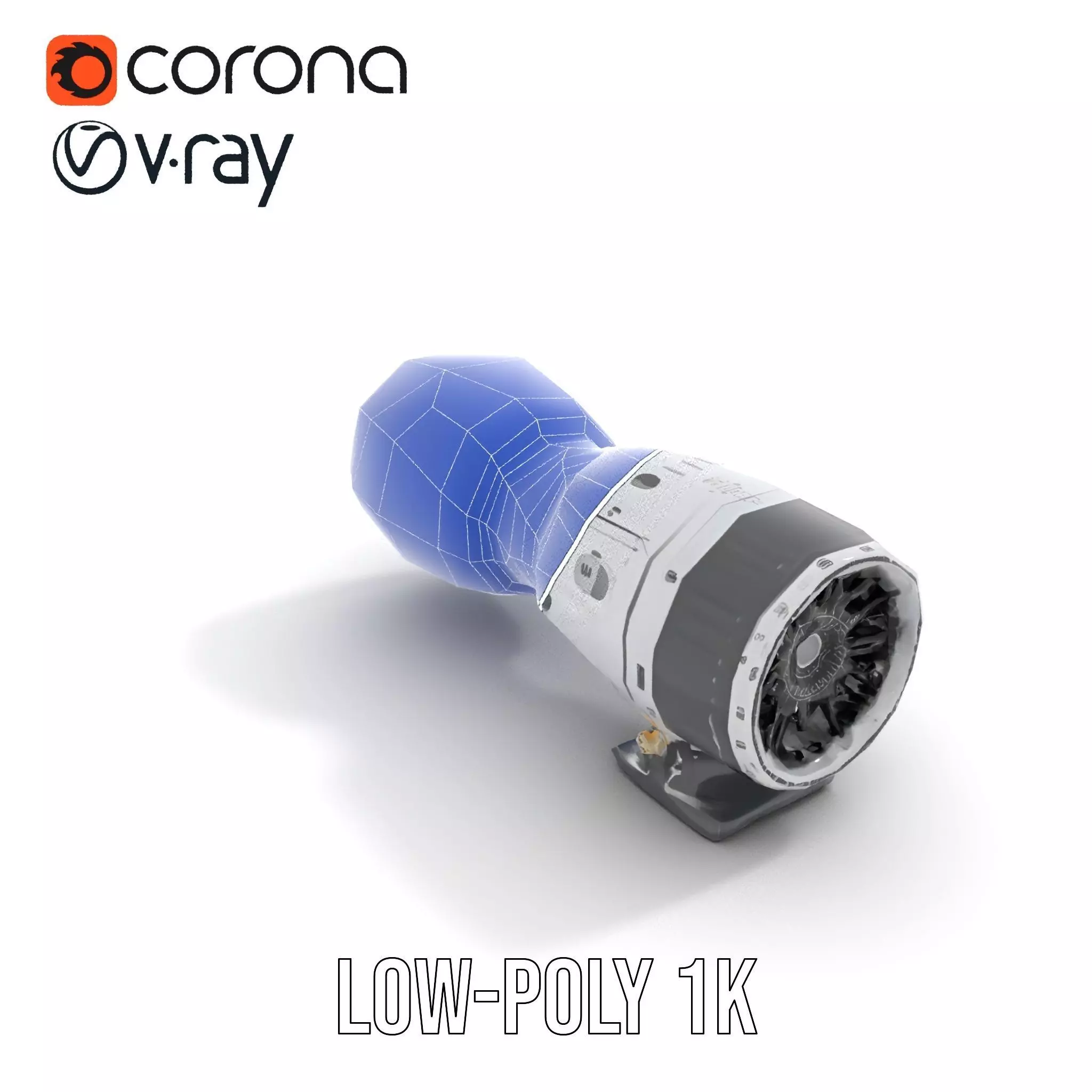 Detailed Jet Engine Turbine Model Pack for Design Projects Low-poly 3D model_15