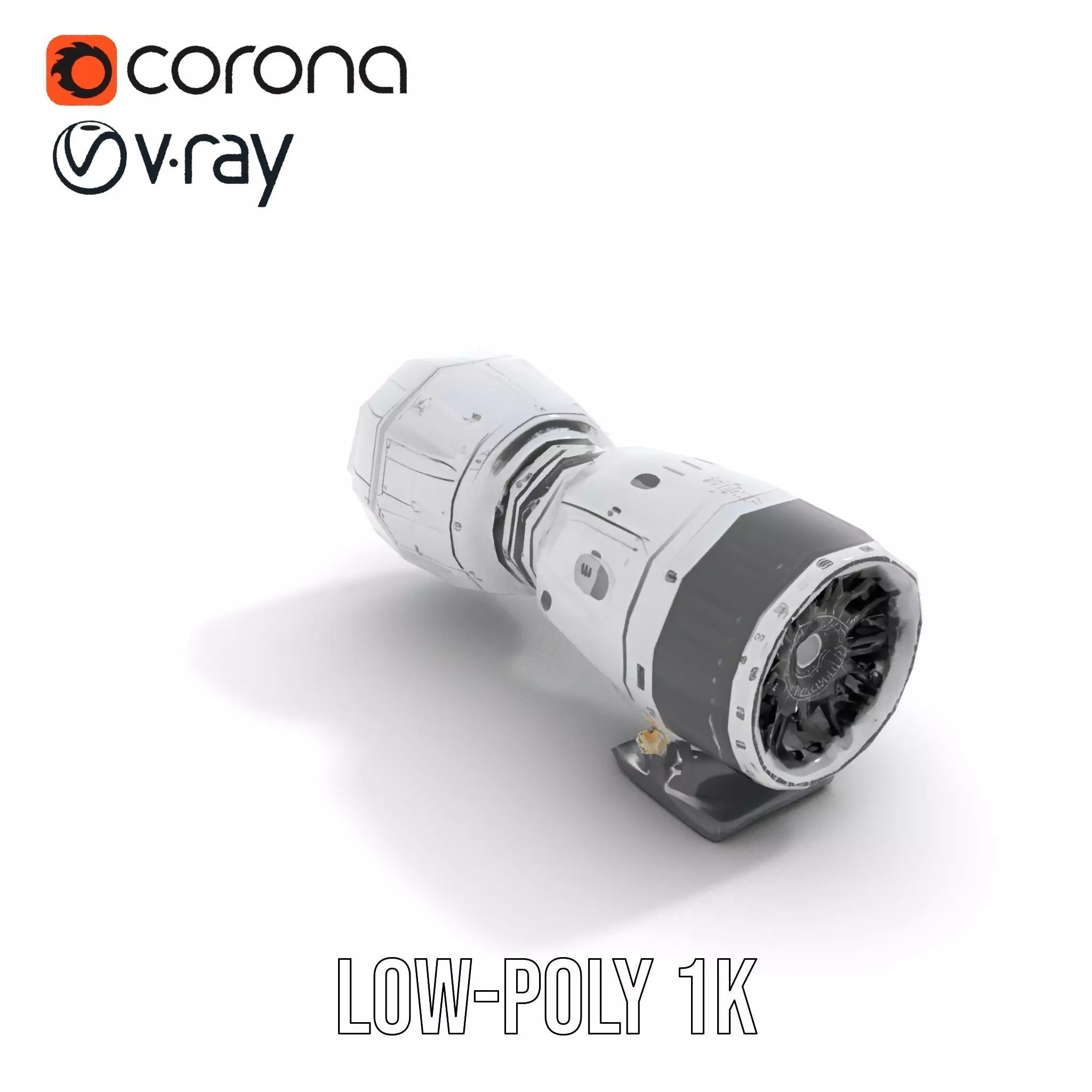 Detailed Jet Engine Turbine Model Pack for Design Projects Low-poly 3D model_25