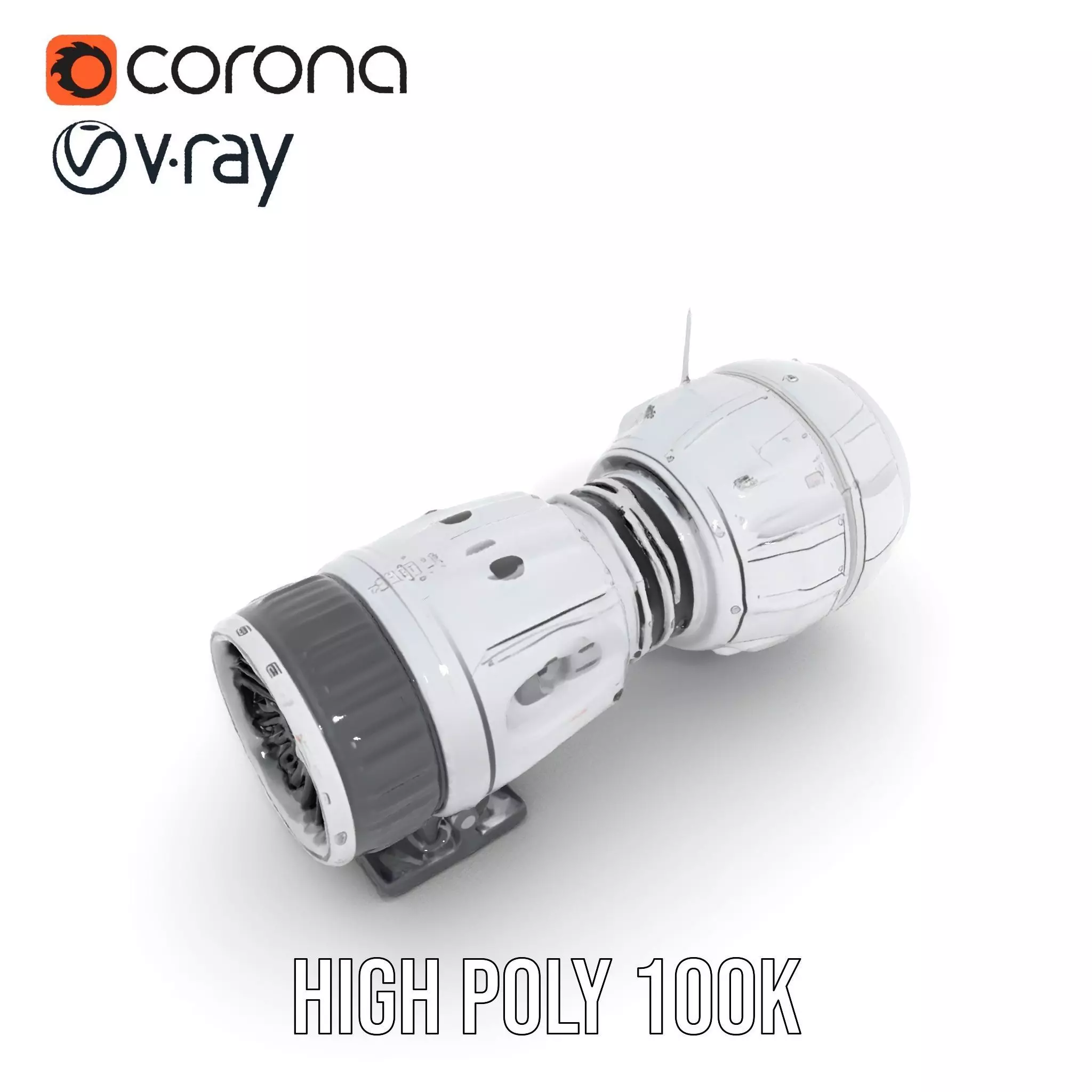 Detailed Jet Engine Turbine Model Pack for Design Projects Low-poly 3D model_29