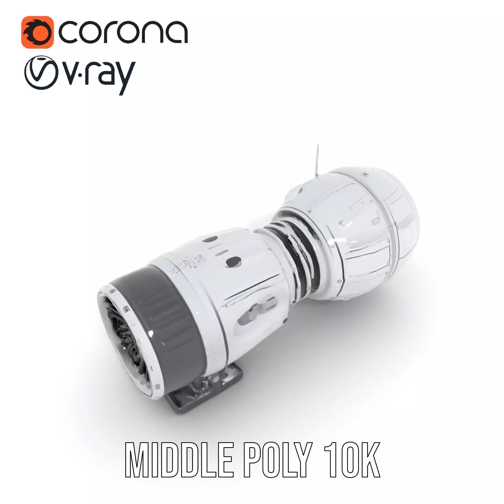 Detailed Jet Engine Turbine Model Pack for Design Projects Low-poly 3D model_14